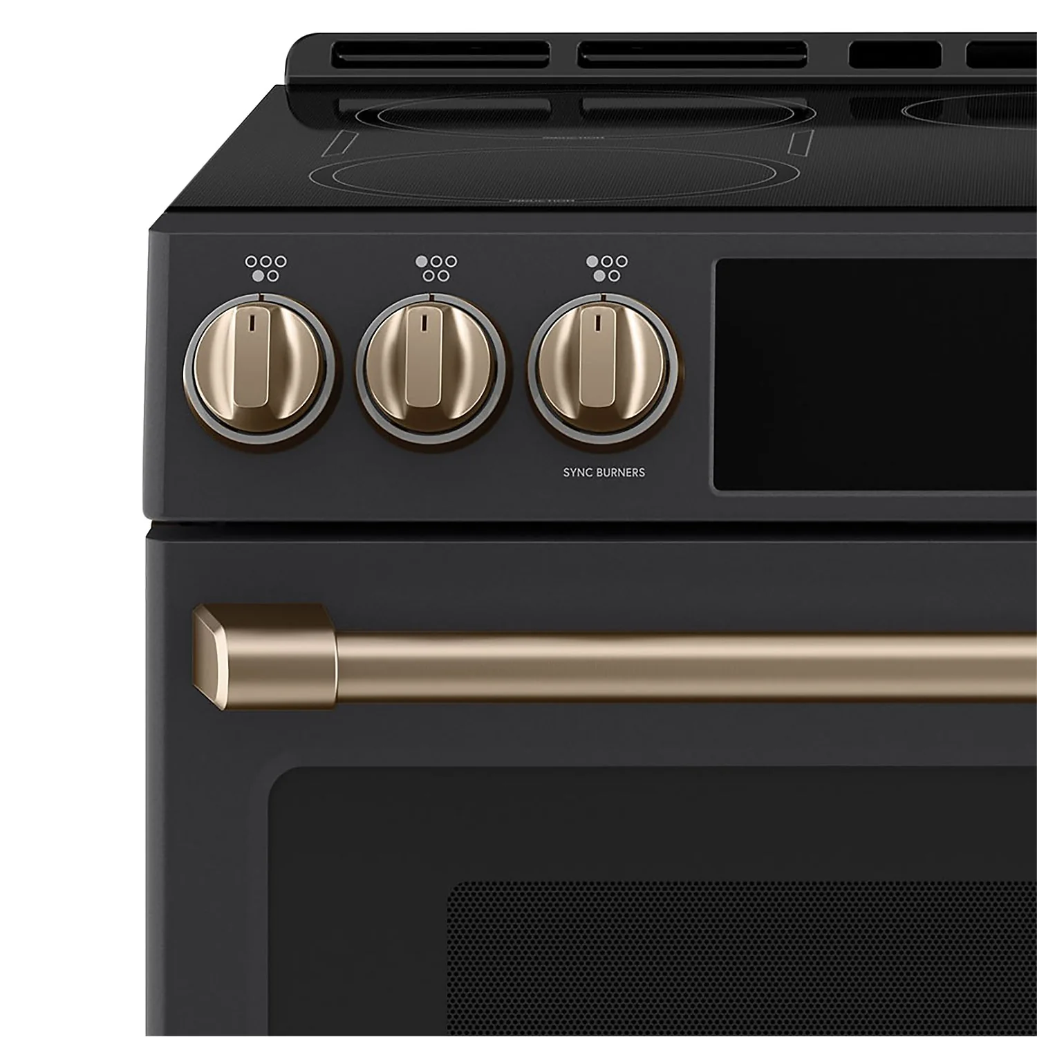 Café Induction Range Brushed Bronze Knobs and Handles Set - CXFCHHKPMBZ - Image 3