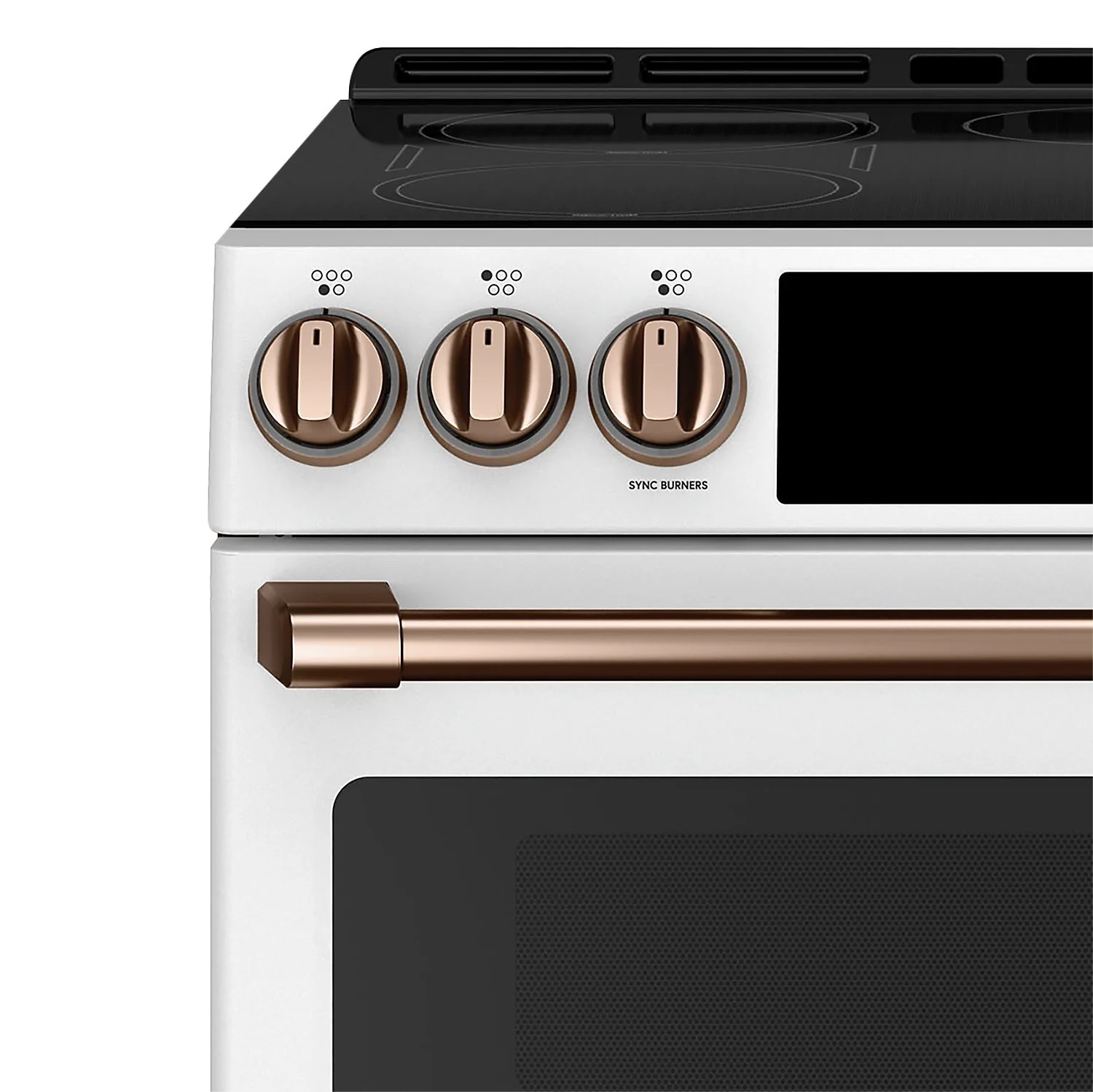 Café Induction Range Brushed Copper Knobs and Handles Set - CXFCHHKPMCU - Image 2