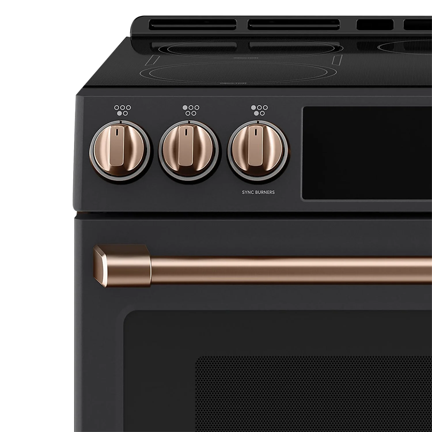 Café Induction Range Brushed Copper Knobs and Handles Set - CXFCHHKPMCU - Image 3