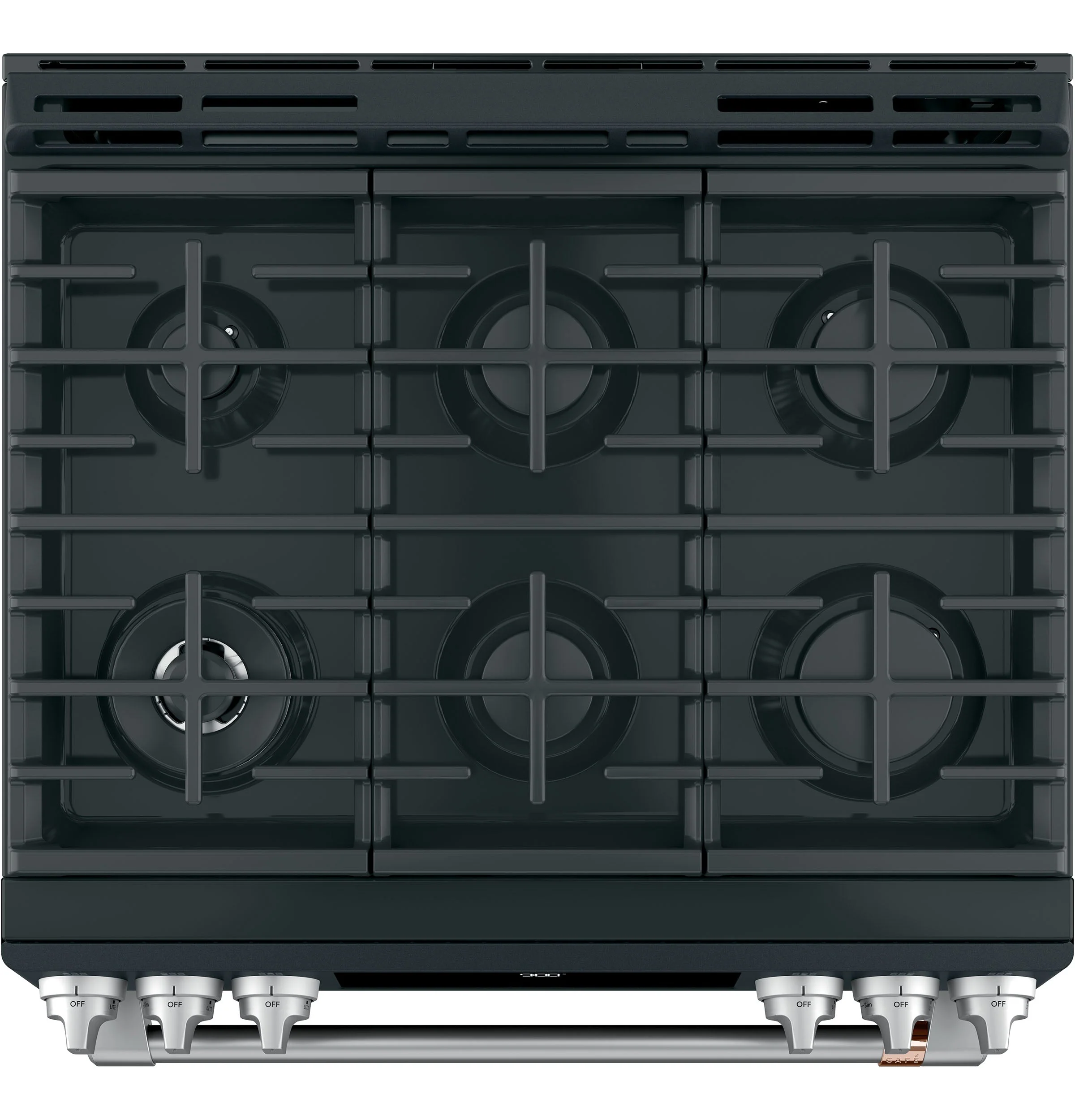 Café™ Matte Black 30" Slide-In Front Control Dual-Fuel Convection Range with Warming Drawer (5.7 CU.Ft) - CC2S900P3MD1 - Image 3