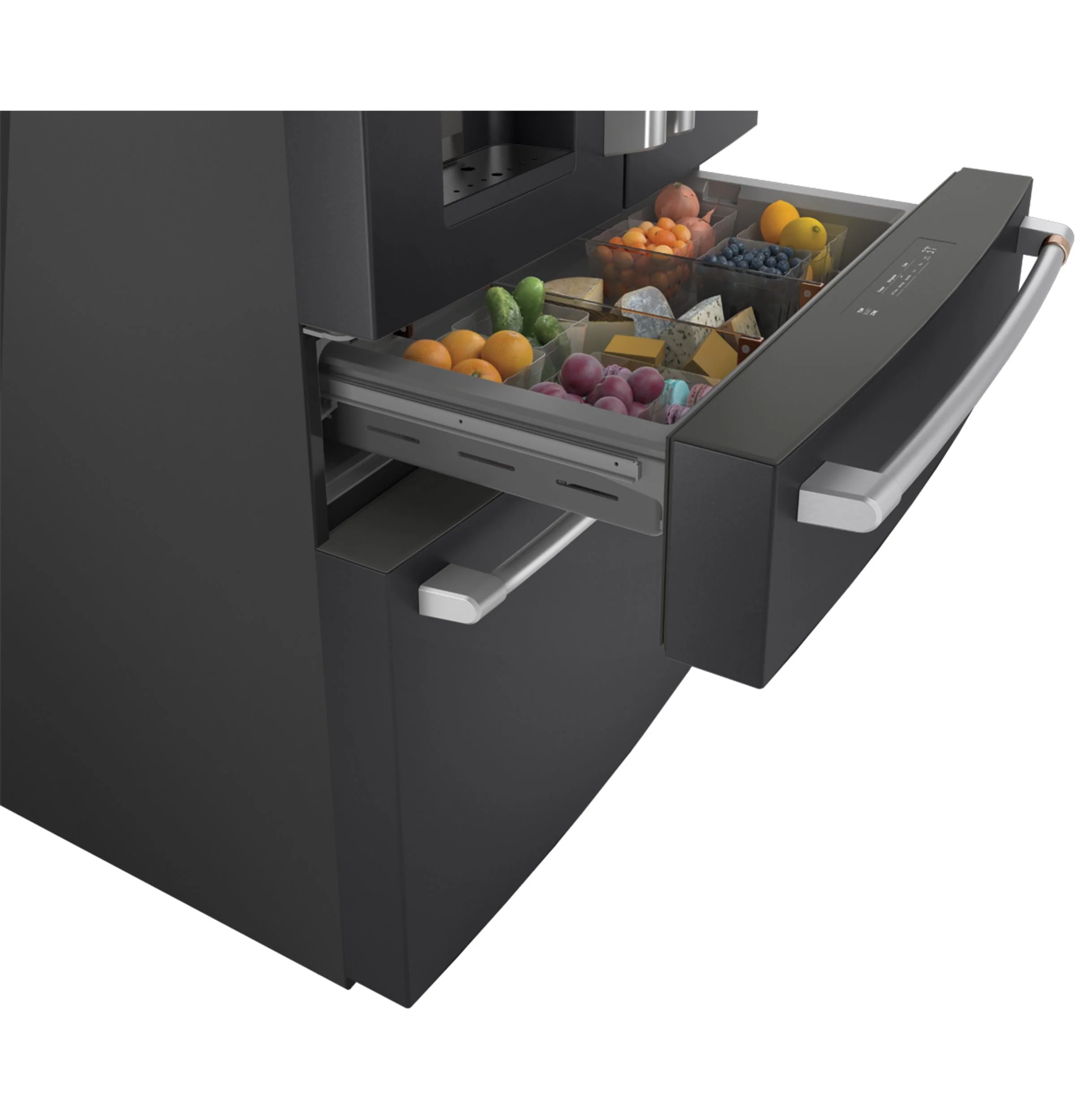 Café Matte Black 36" 4-Door French-Door Refrigerator (27.8 Cu. Ft.) - CVE28DP3ND1 - Image 4