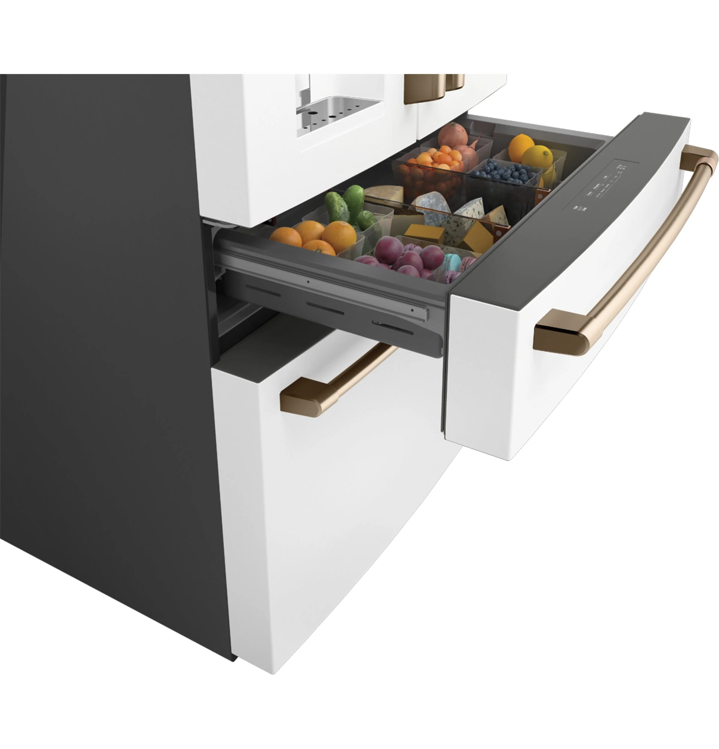 Café Matte White 36" 4-Door French-Door Refrigerator (27.8 Cu. Ft.) - CVE28DP4NW2 - Image 4