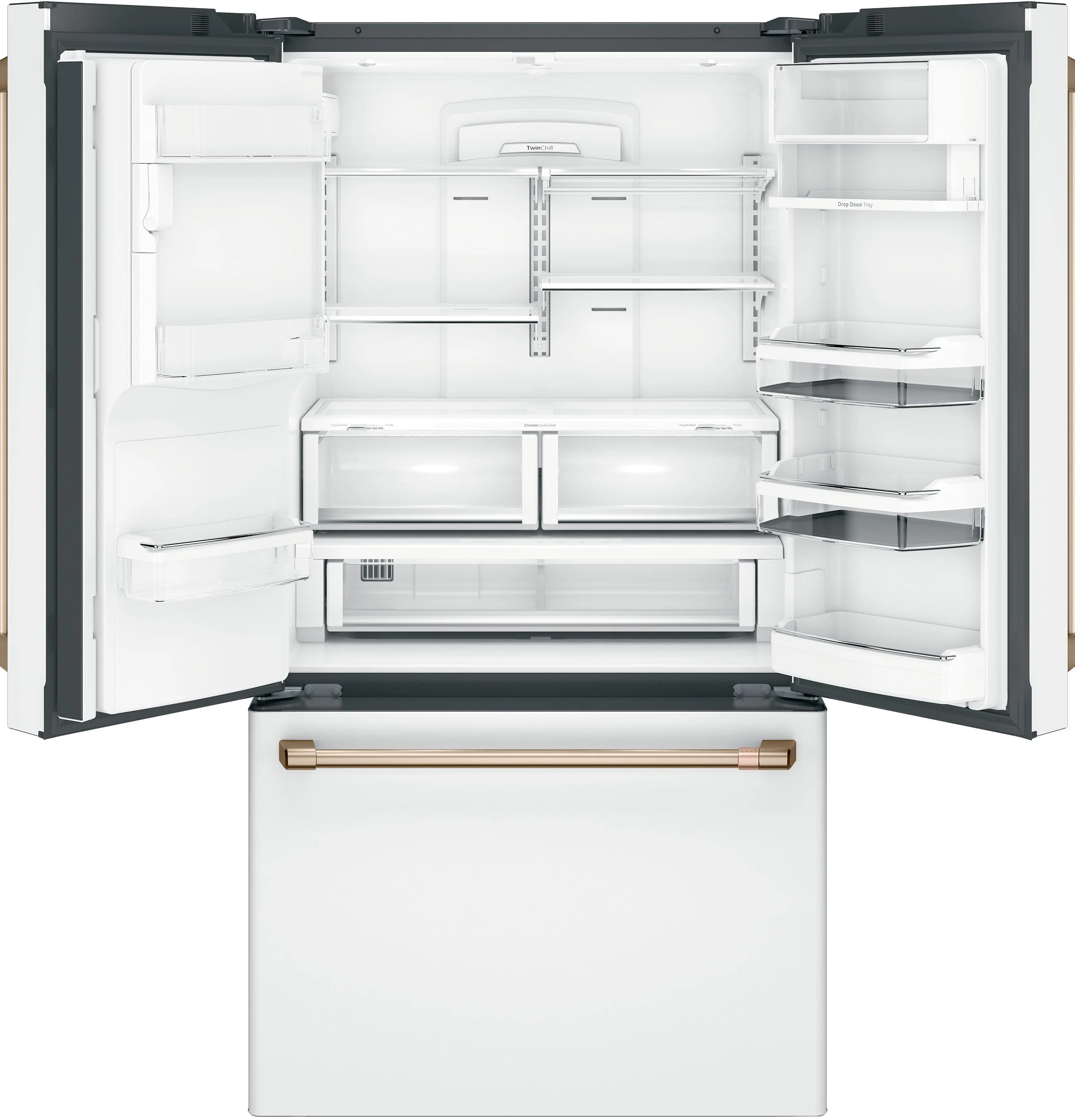 Café Matte White 36" Counter-Depth French-Door Refrigerator with Hot Water Dispenser (22.2 Cu. Ft.) - CYE22TP4MW2 - Image 2