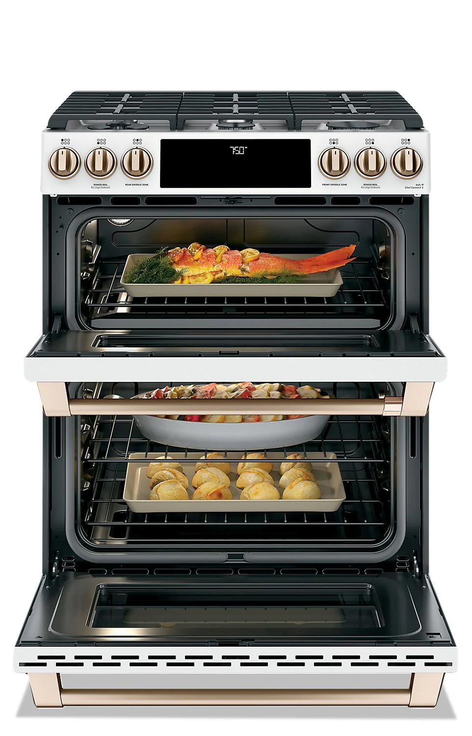 Café Slide-In Double-Oven Gas Range with Convection - CCGS750P4MW2 - Image 3