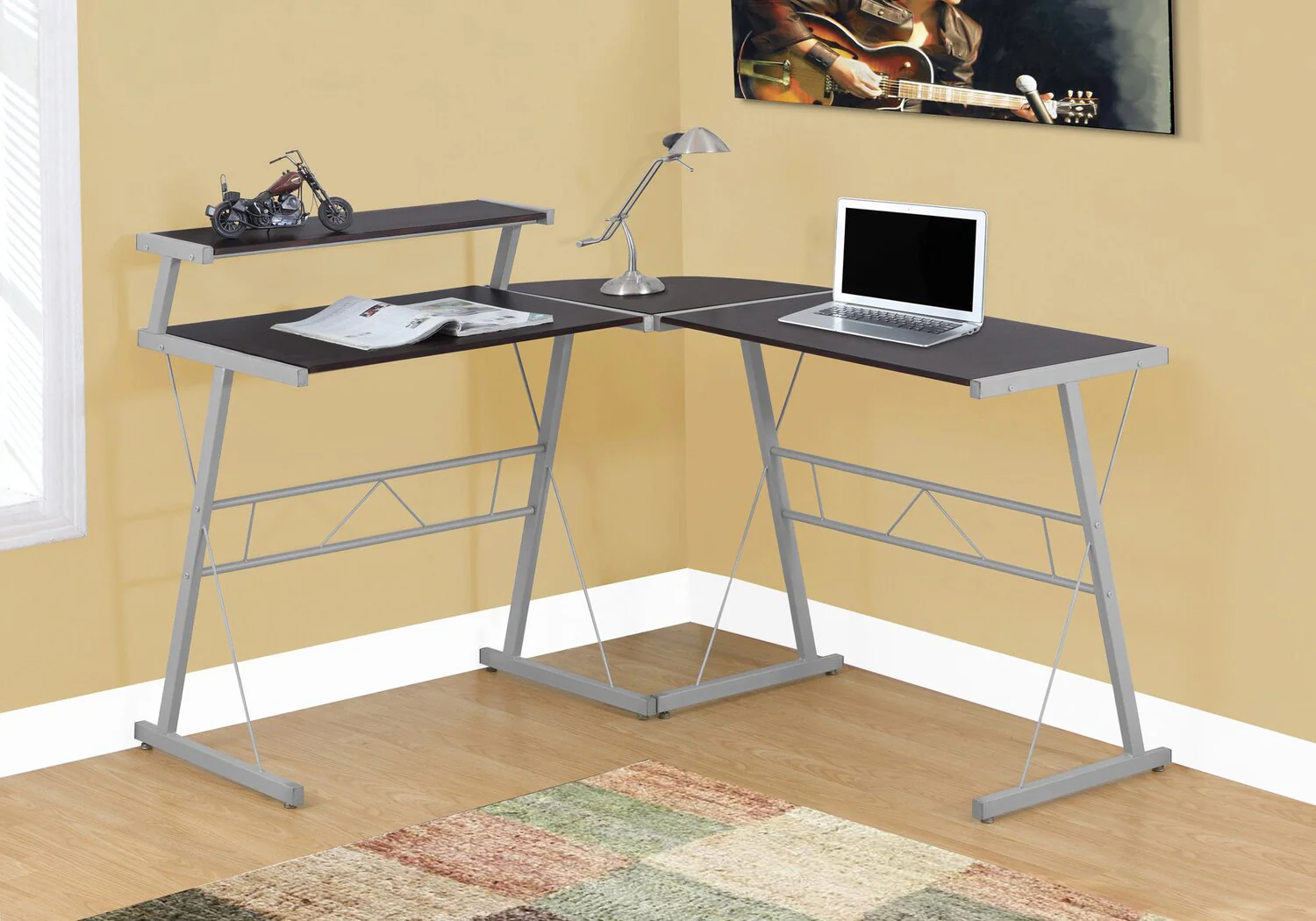 Calton L-Shaped Desk - Espresso - Image 3