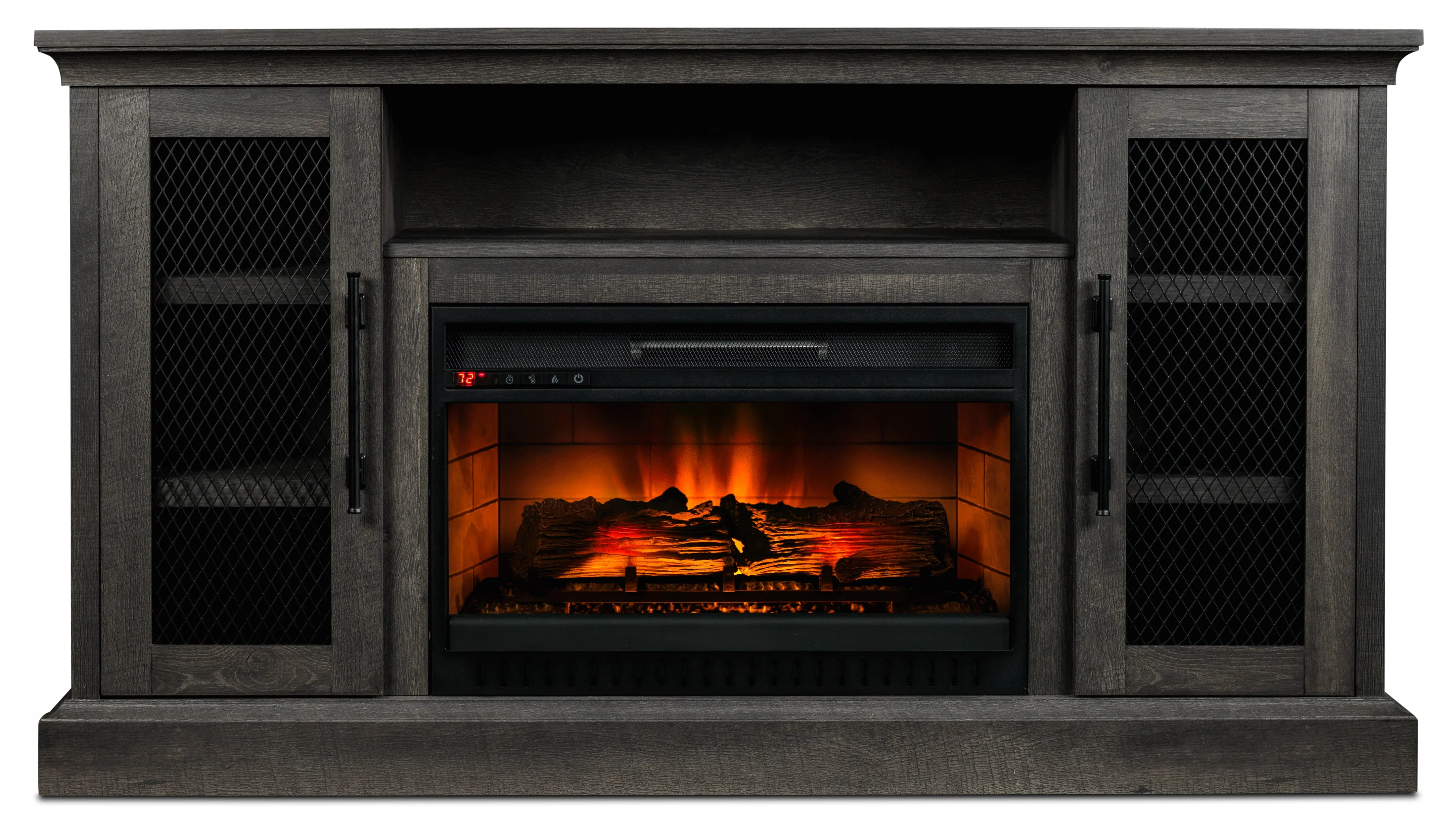Carbonear Fireplace TV Stand - Fawn Aged Oak - Image 2