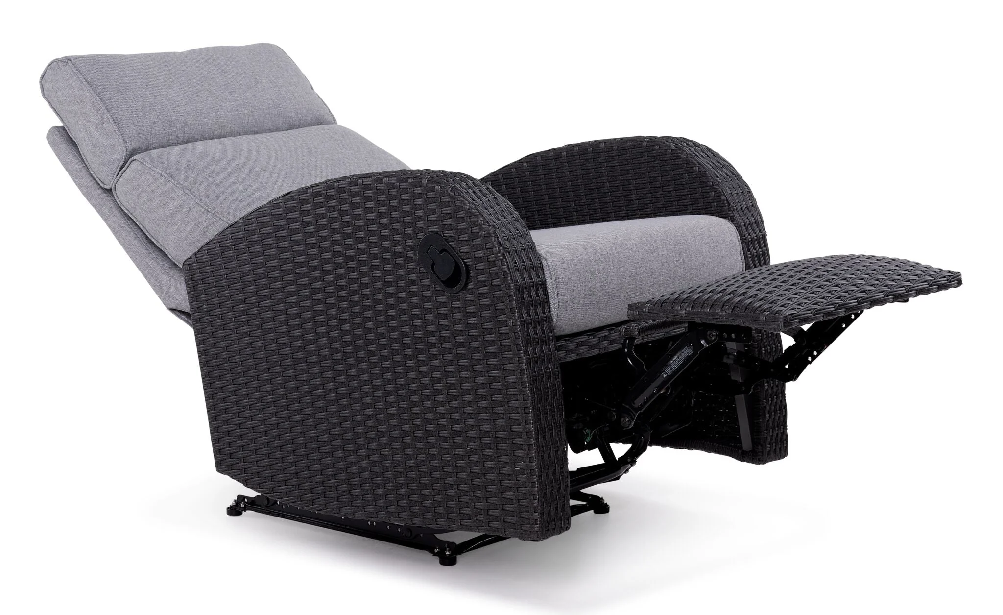 Cecile Outdoor Recliner - Grey/Black - Image 2