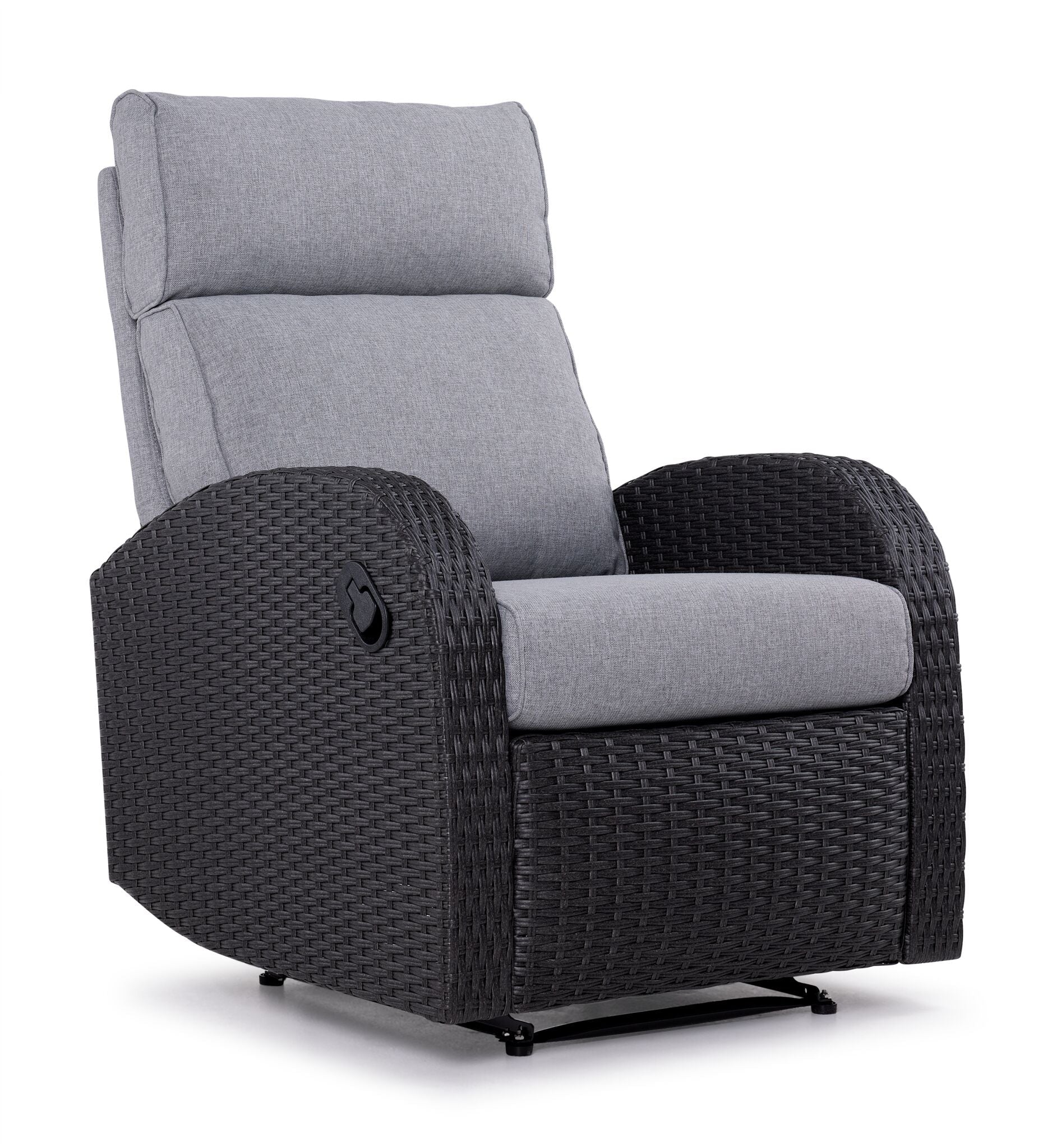 Cecile Outdoor Recliner - Grey/Black - Image 3