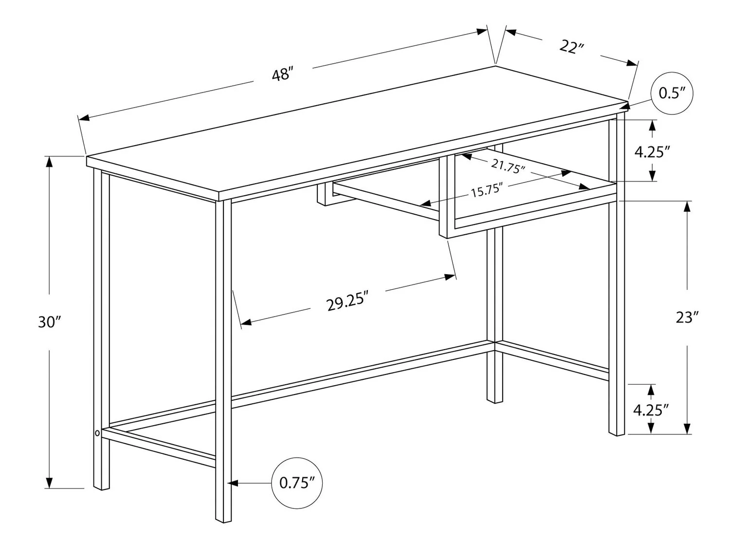 Ceylon Desk - Espresso - Image 4