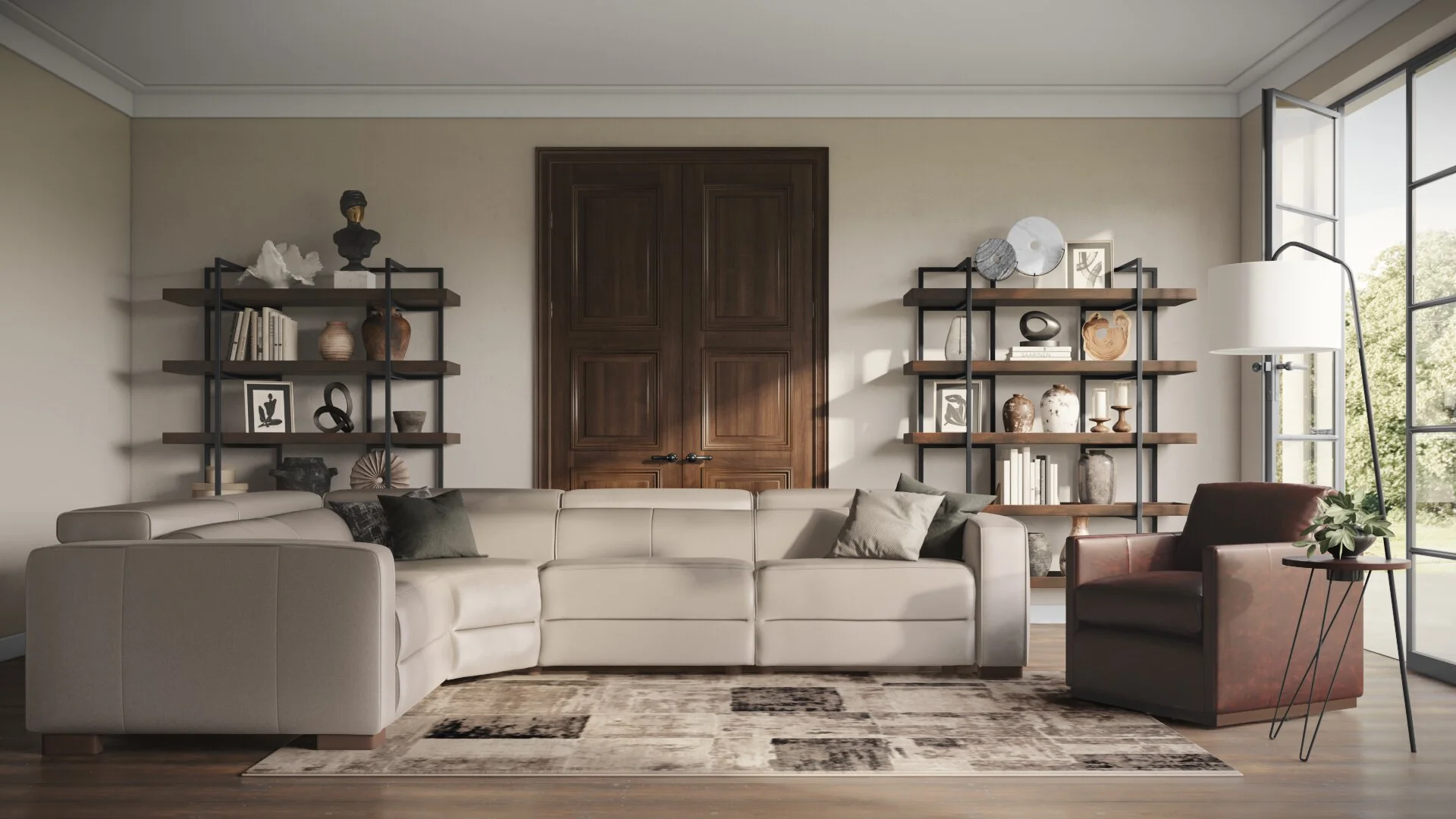 Chelan 5-Piece Power Reclining Sectional - Taupe - Image 9