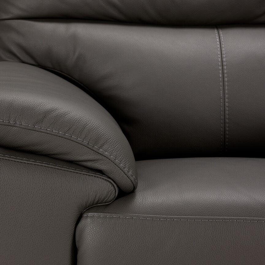 Chicago Leather Chair - Grey - Image 3