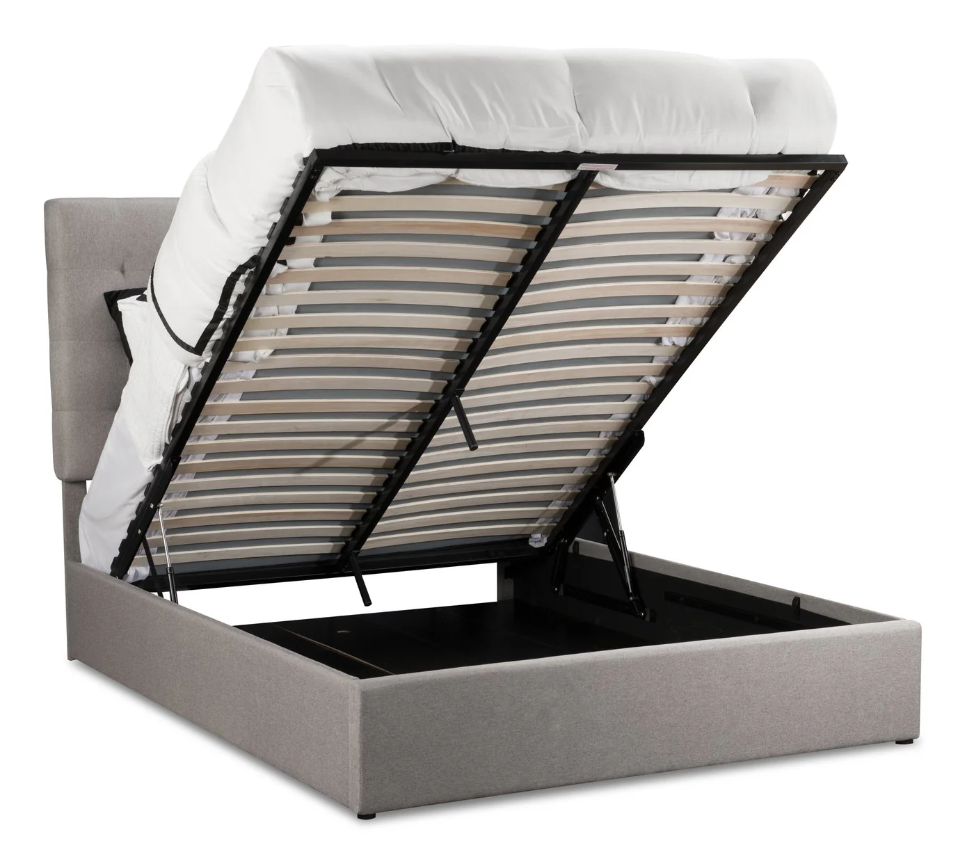 Clementina Storage Queen Bed - Taupe