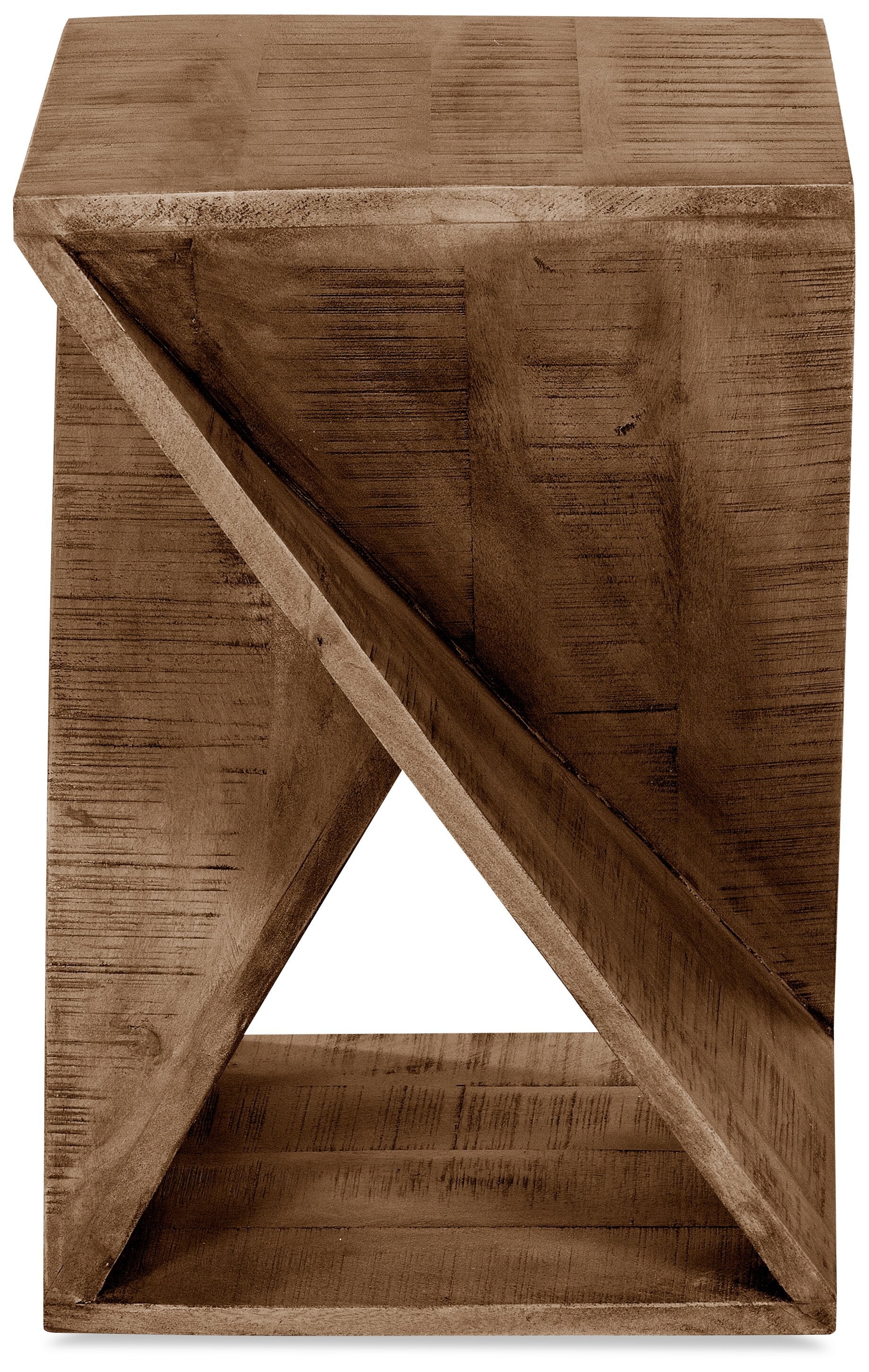 Cline Side Table - Natural Wood - Image 2