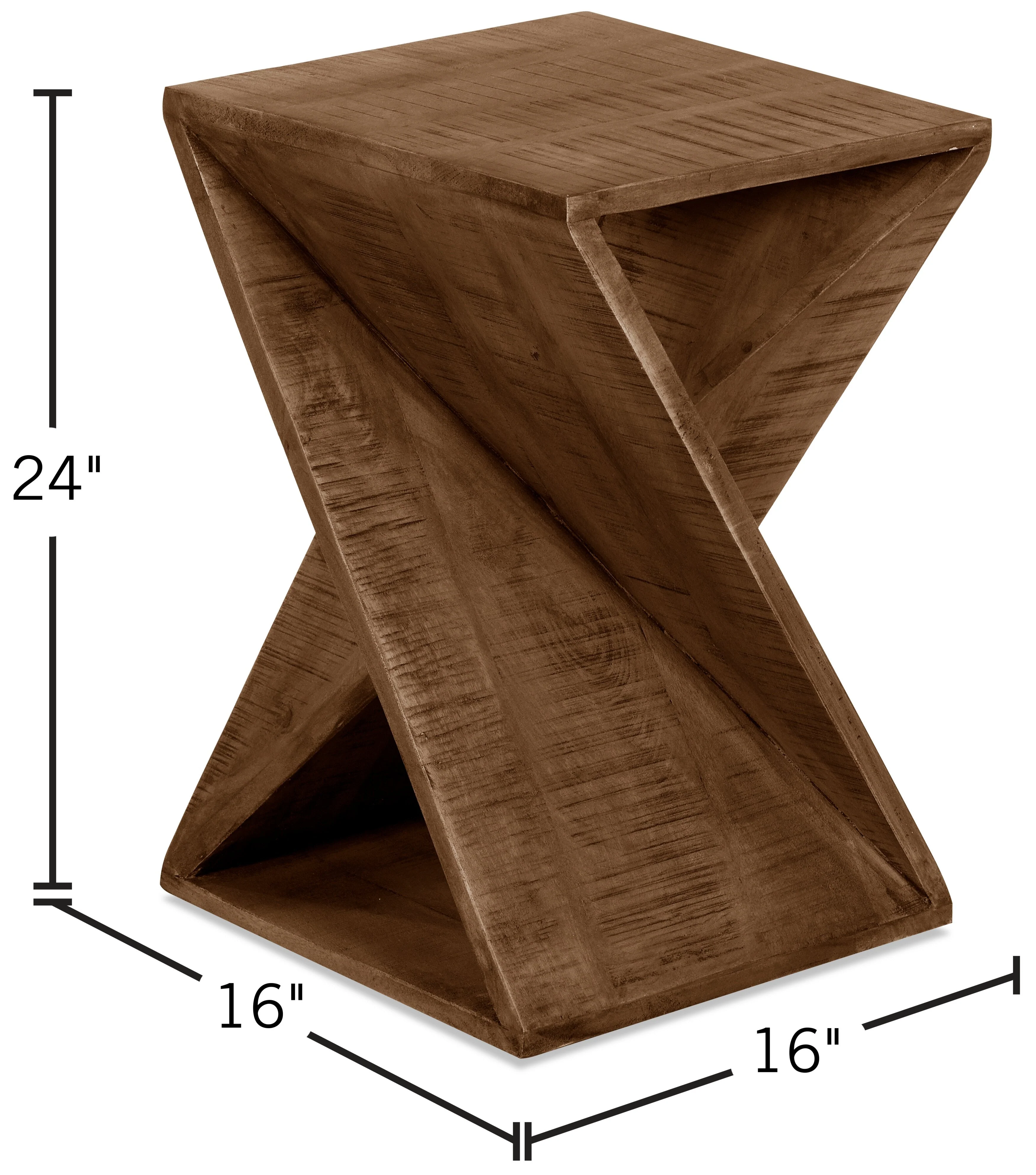 Cline Side Table - Natural Wood - Image 6