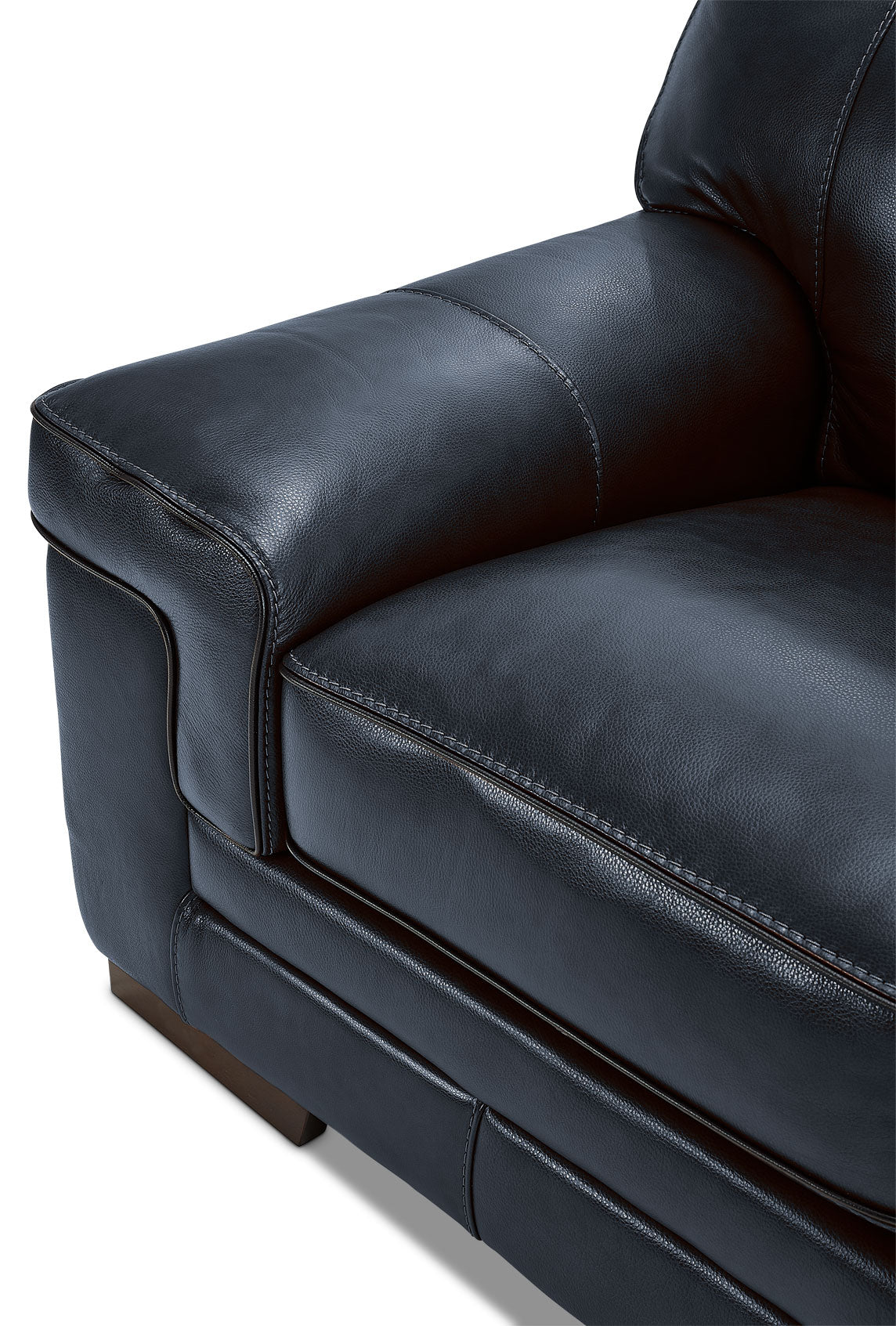 Colton Genuine Leather Loveseat - Cobalt - Image 3