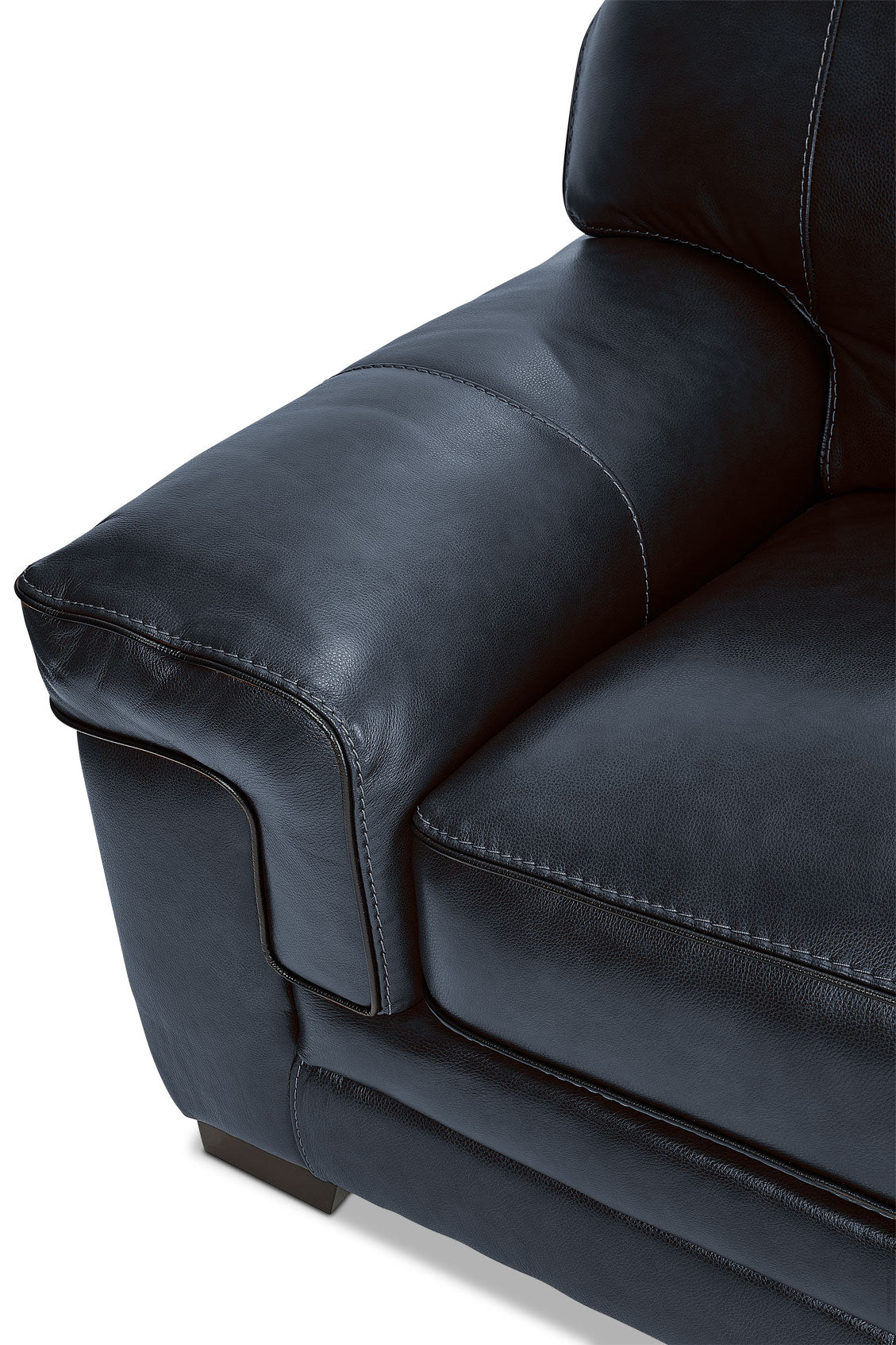 Colton Genuine Leather Sofa - Cobalt - Image 3