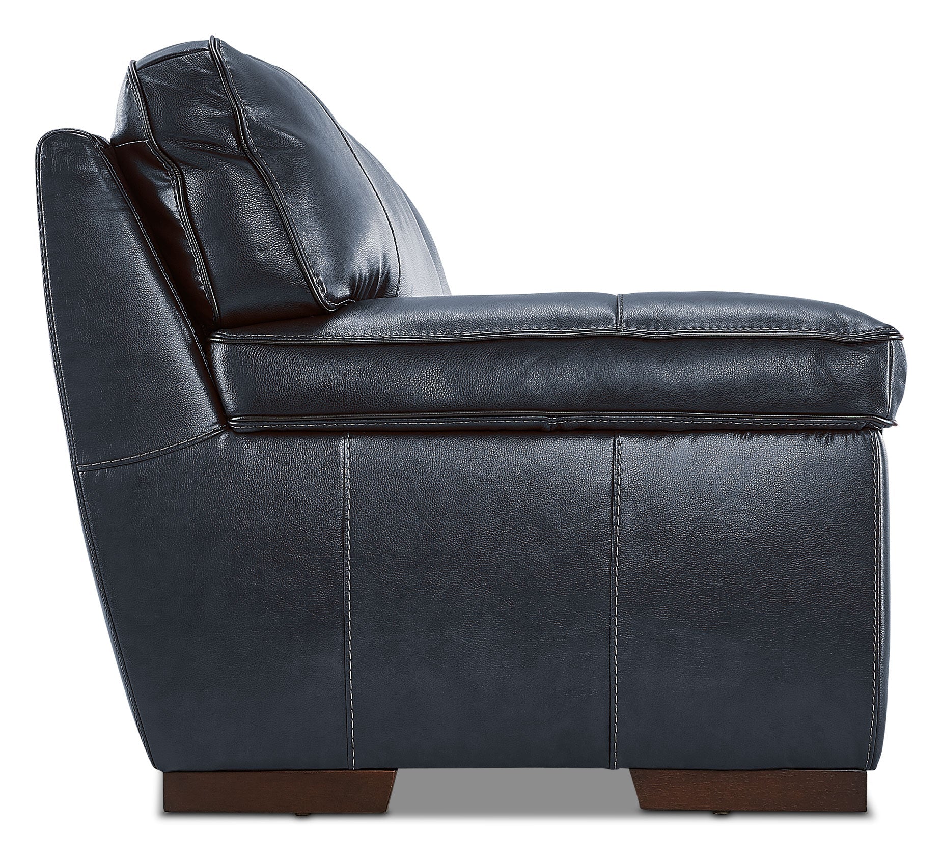 Colton Genuine Leather Sofa - Cobalt - Image 4
