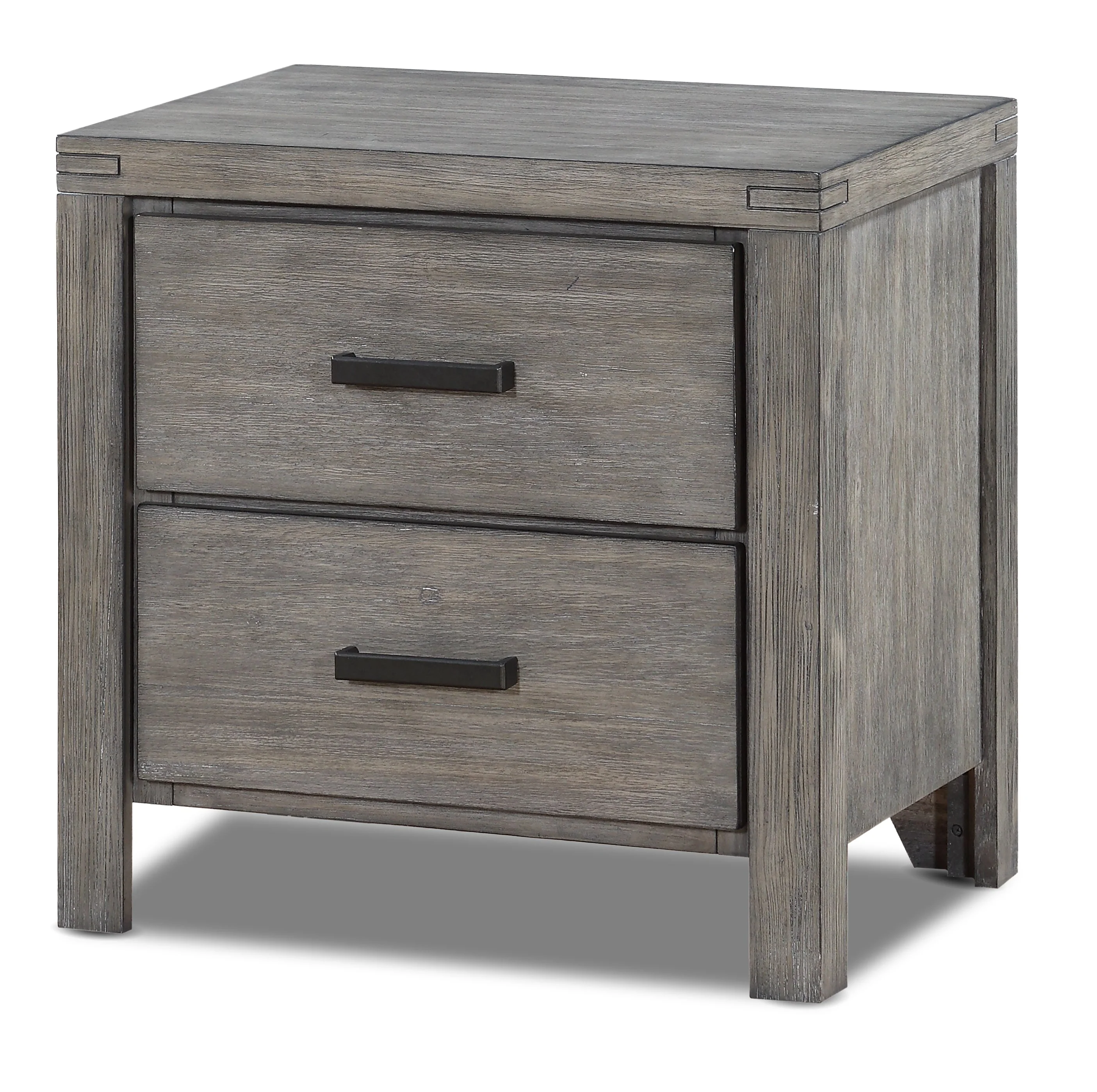 Conrad 6-Piece King Bedroom Set - Wire-Brushed Grey - Image 6