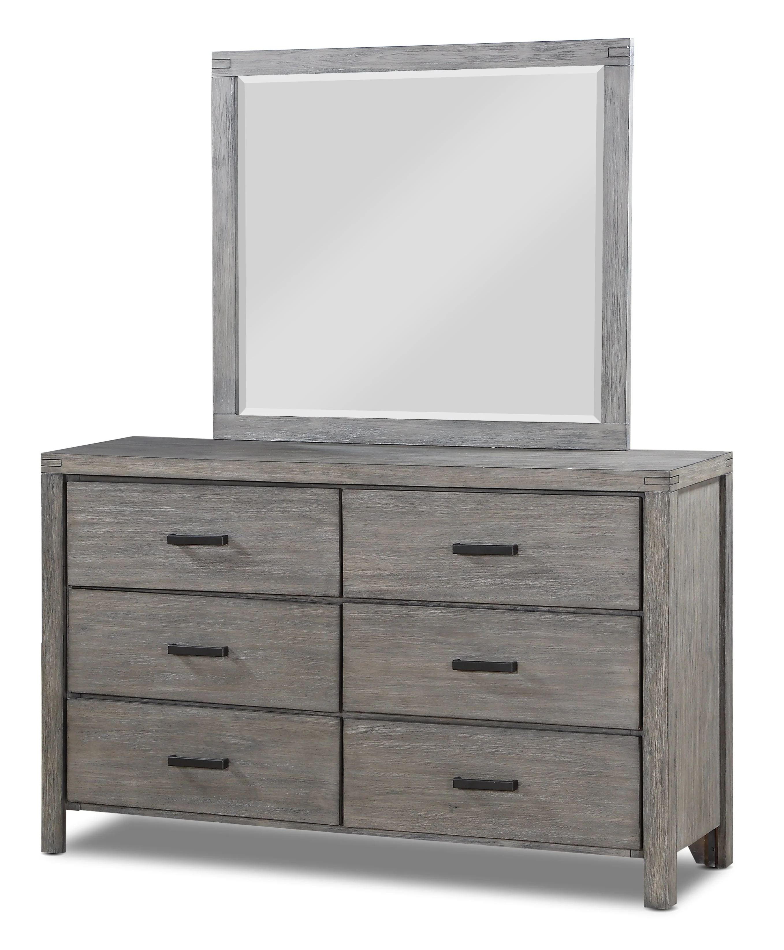 Conrad 6-Piece Queen Bedroom Set - Wire-Brushed Grey - Image 5