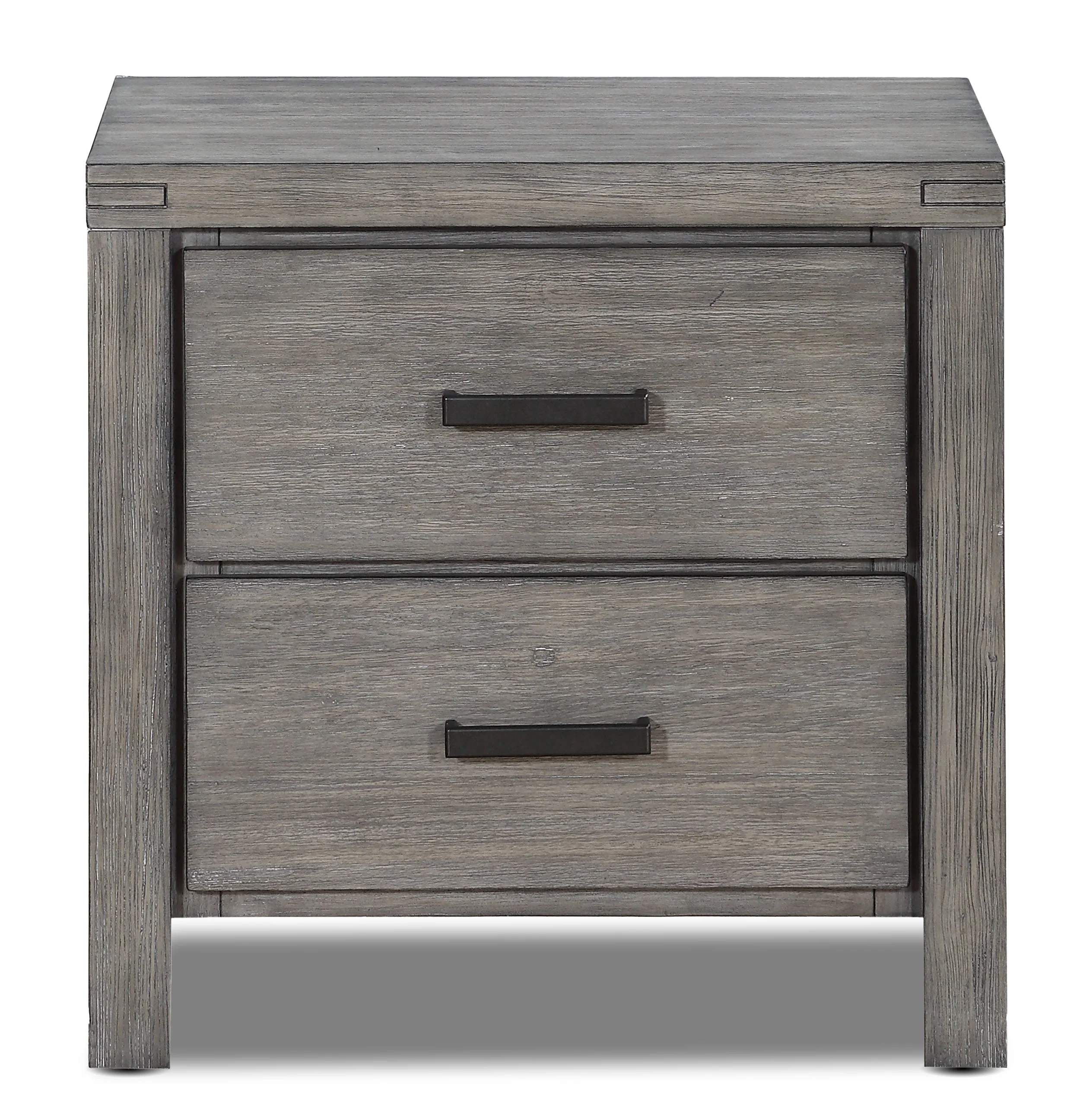 Conrad Night Table - Wire-Brushed Grey - Image 2