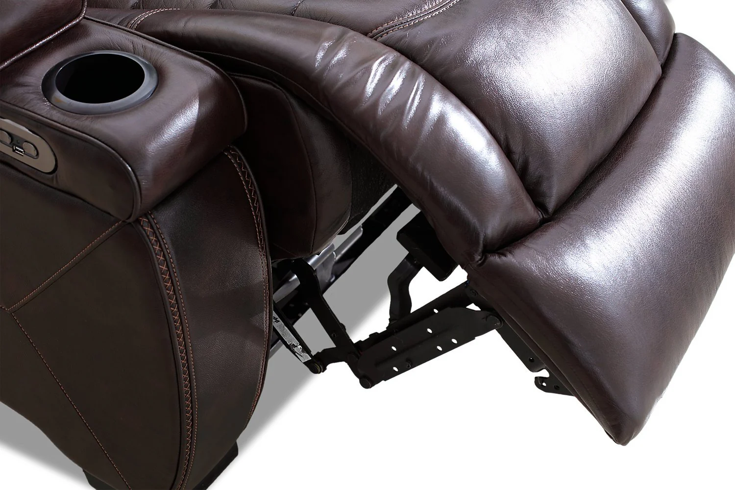 Costa Genuine Leather Power Reclining Loveseat - Brown - Image 5