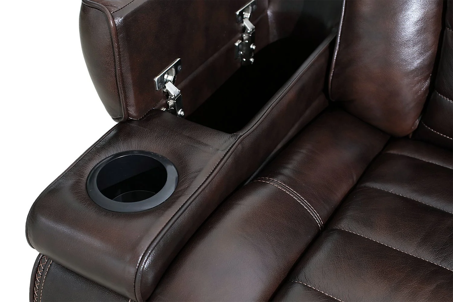 Costa Genuine Leather Power Reclining Loveseat - Brown - Image 6