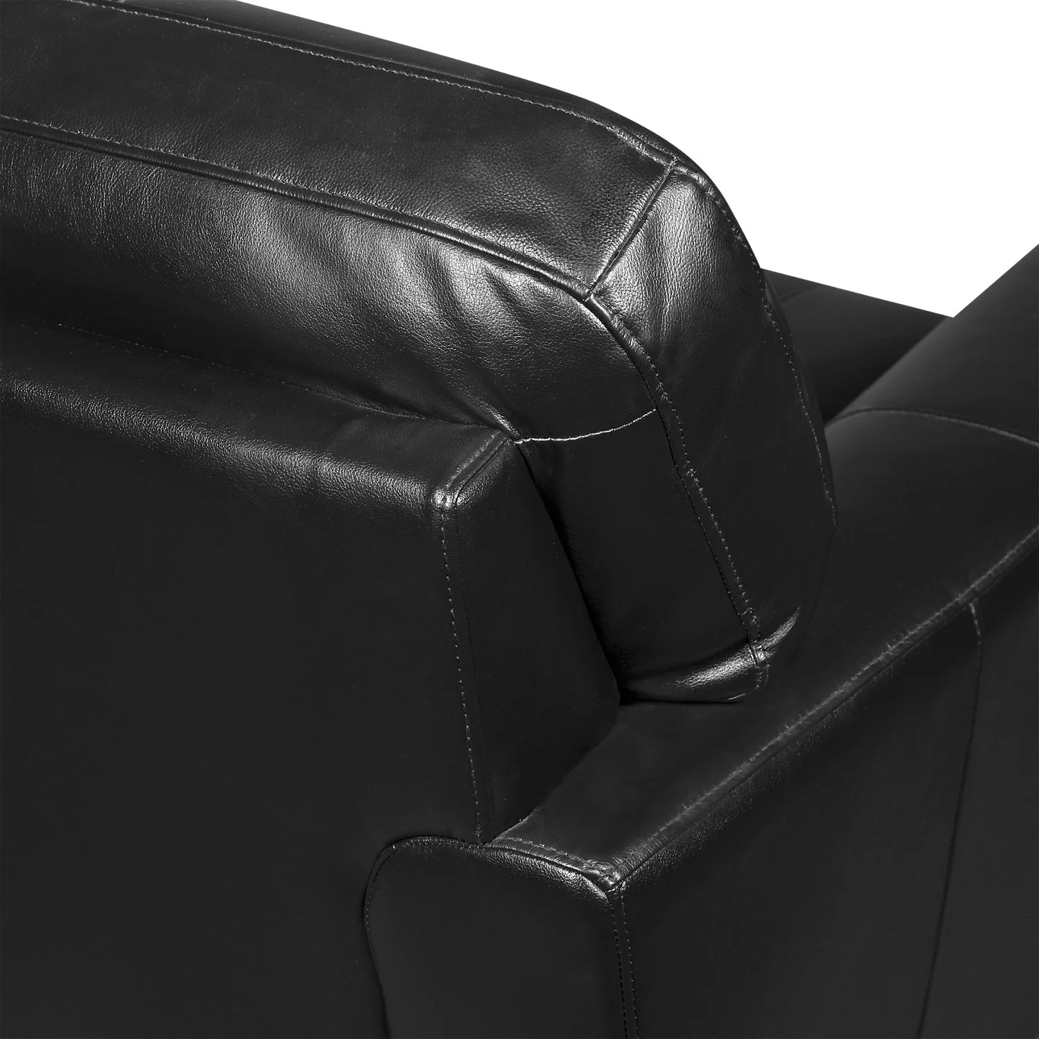Cousteau Genuine Leather Chair - Black - Image 9