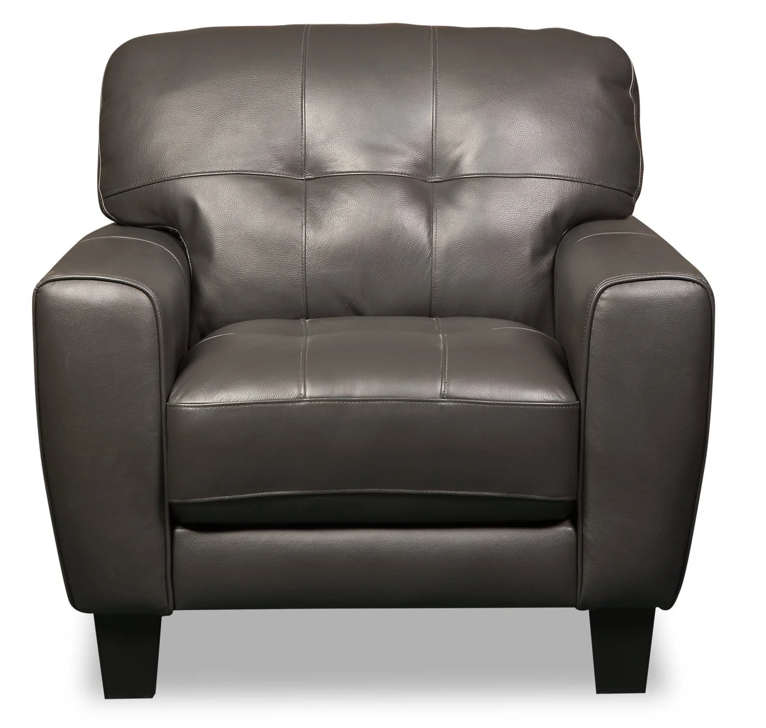 Cousteau Genuine Leather Chair - Grey - Image 2