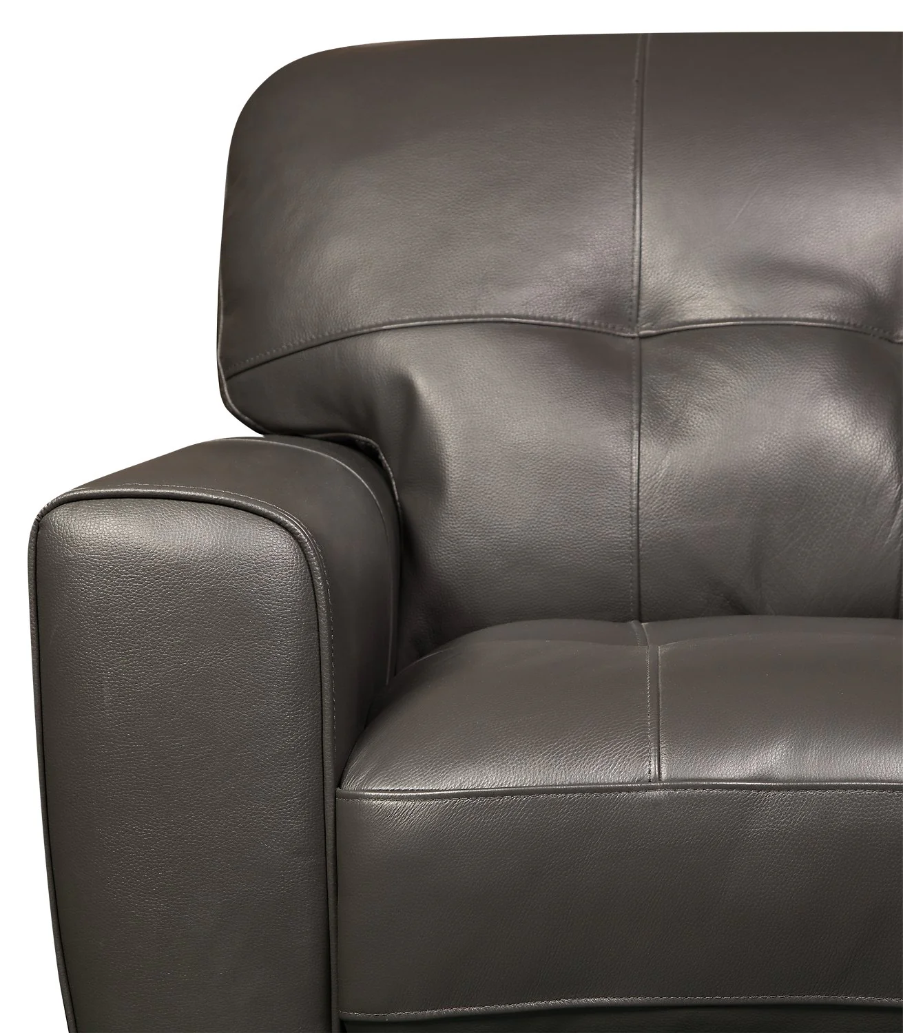 Cousteau Genuine Leather Chair - Grey - Image 3
