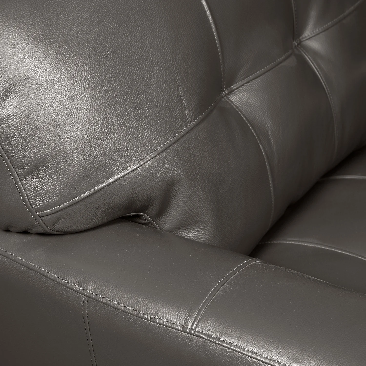 Cousteau Genuine Leather Chair - Grey - Image 4