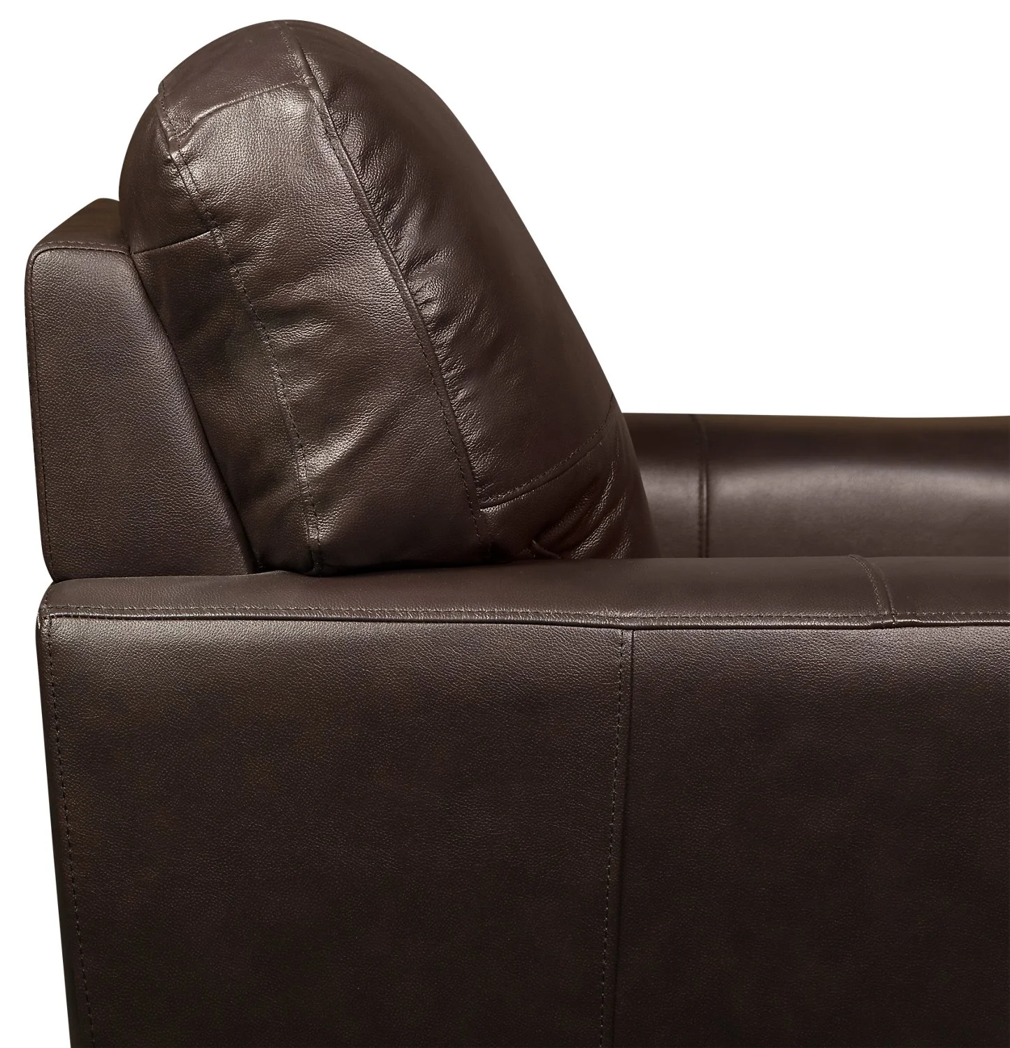 Cousteau Genuine Leather Sofa - Brown - Image 5