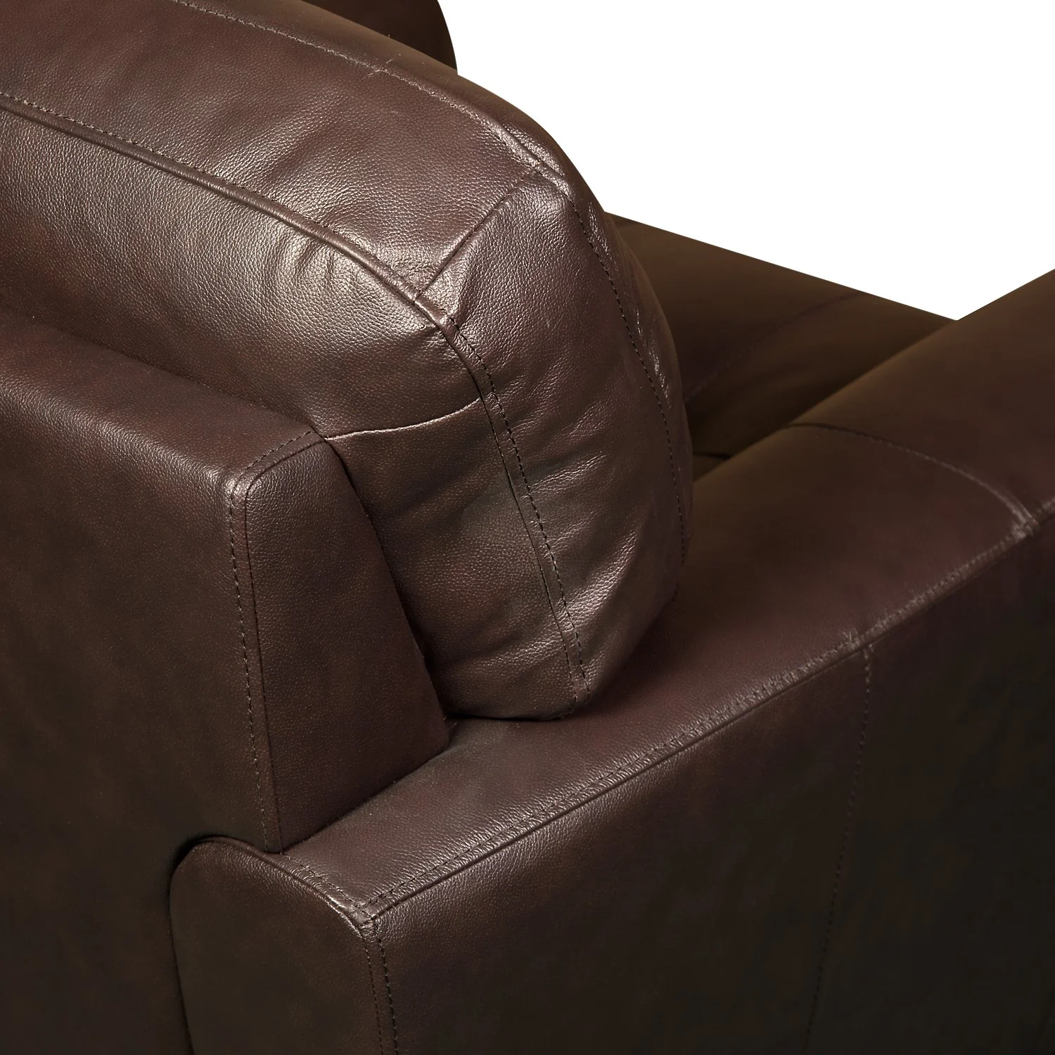 Cousteau Genuine Leather Sofa - Brown - Image 7