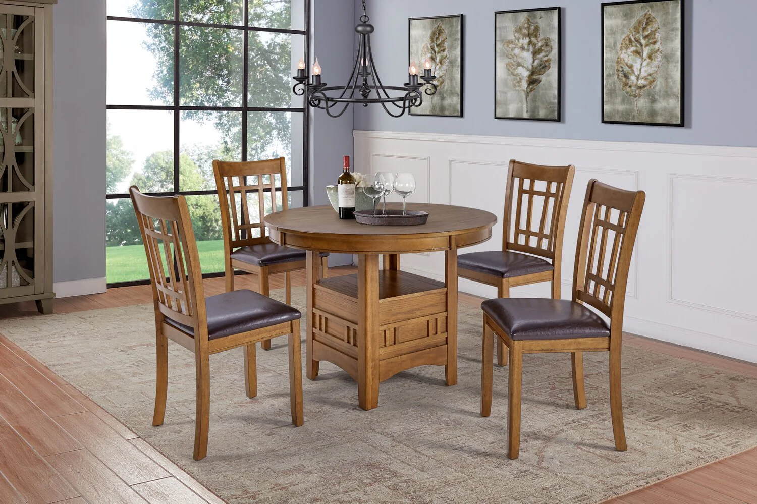 Coventry 5-Piece Dining Set - Walnut - Image 9