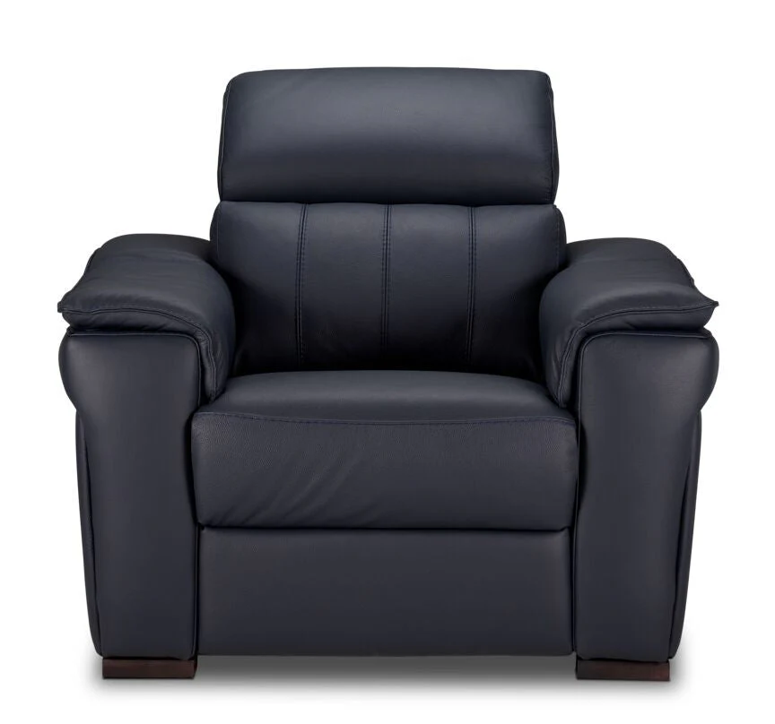 Croft Leather Chair - Blue - Image 3