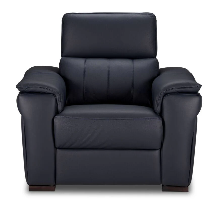 Croft Leather Chair - Blue - Image 4