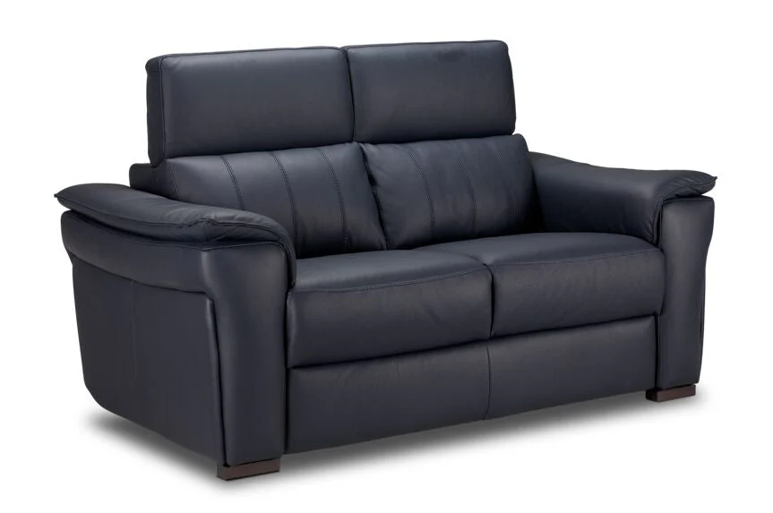 Croft Leather Sofa and Loveseat Set - Blue - Image 3