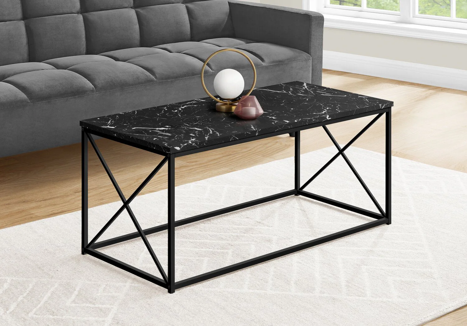 Croydon Coffee Table - Black Marble-Look - Image 3