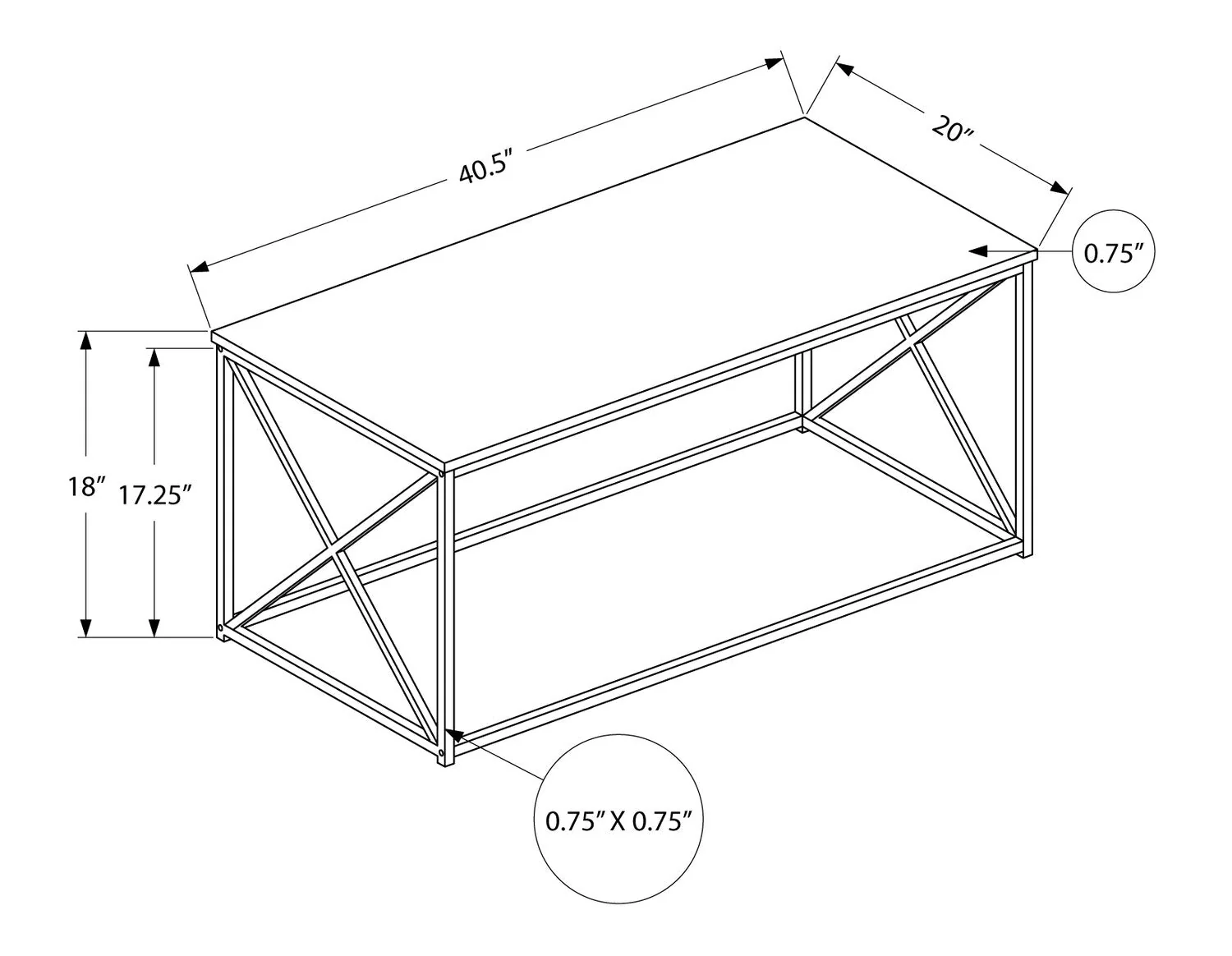 Croydon Coffee Table - Taupe - Image 4