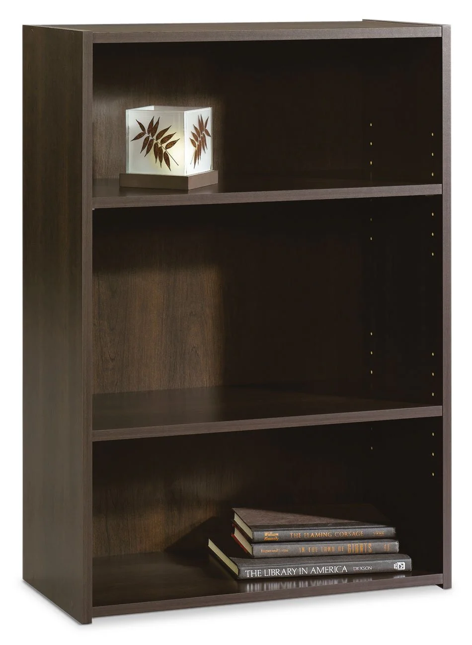 Currow 3-Shelf Bookcase - Cinnamon Cherry - Image 2