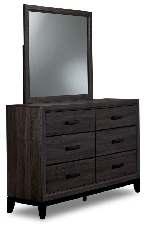 Daboll 6-Piece King Bedroom Set - Grey/Black - Image 3