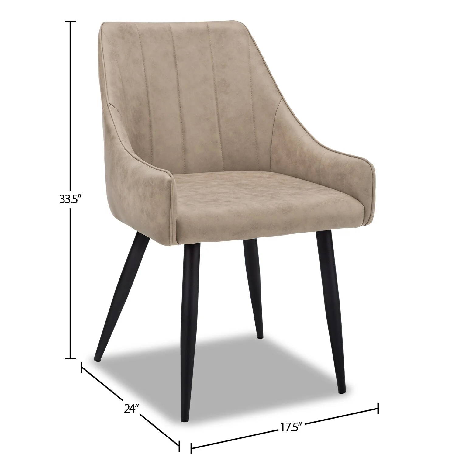 Daisel Dining Chair - Taupe - Image 10