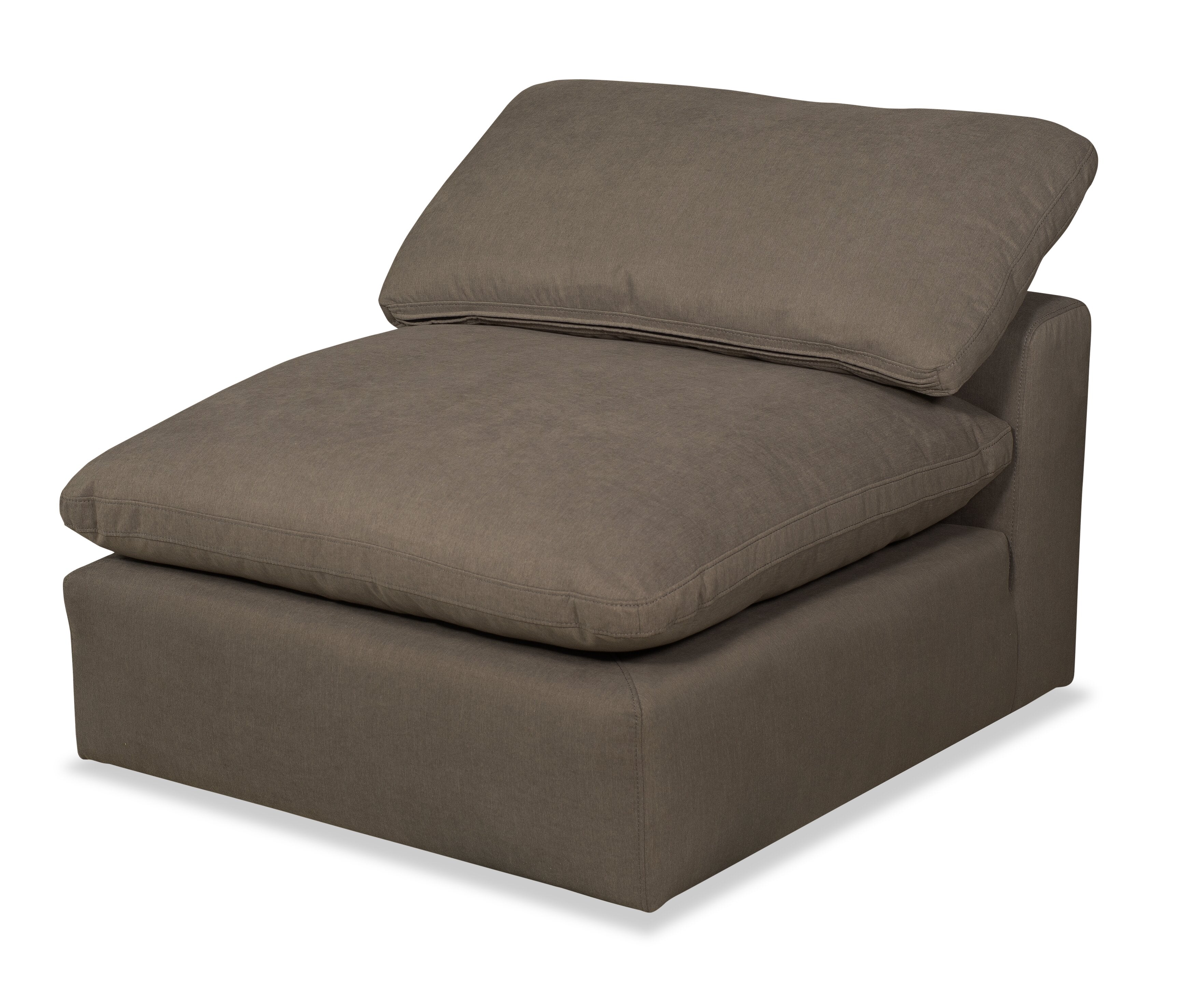 Dalyn 4-Piece Linen-Look Fabric Modular Sectional - Slate - Image 4
