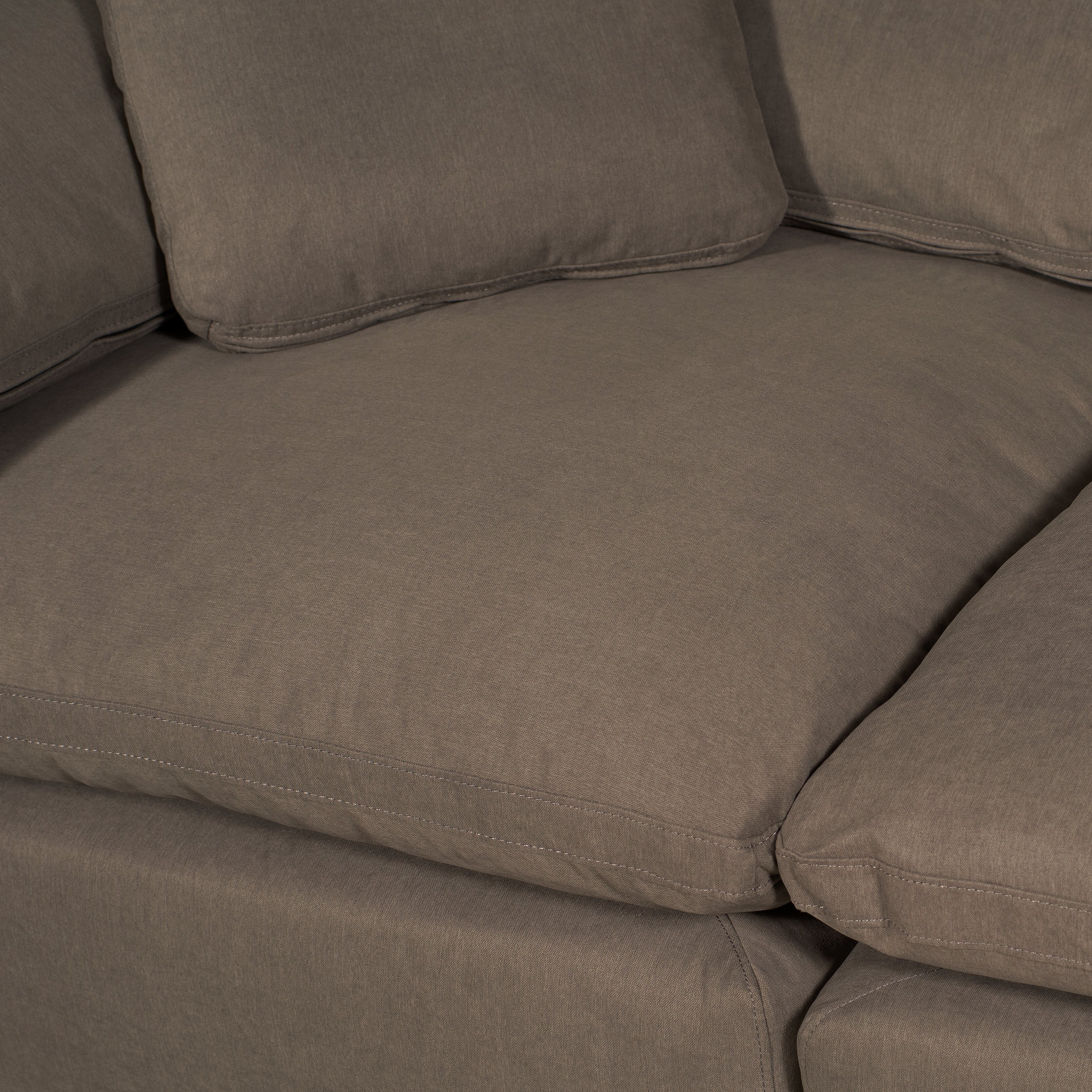 Dalyn 4-Piece Linen-Look Fabric Modular Sectional - Slate - Image 6