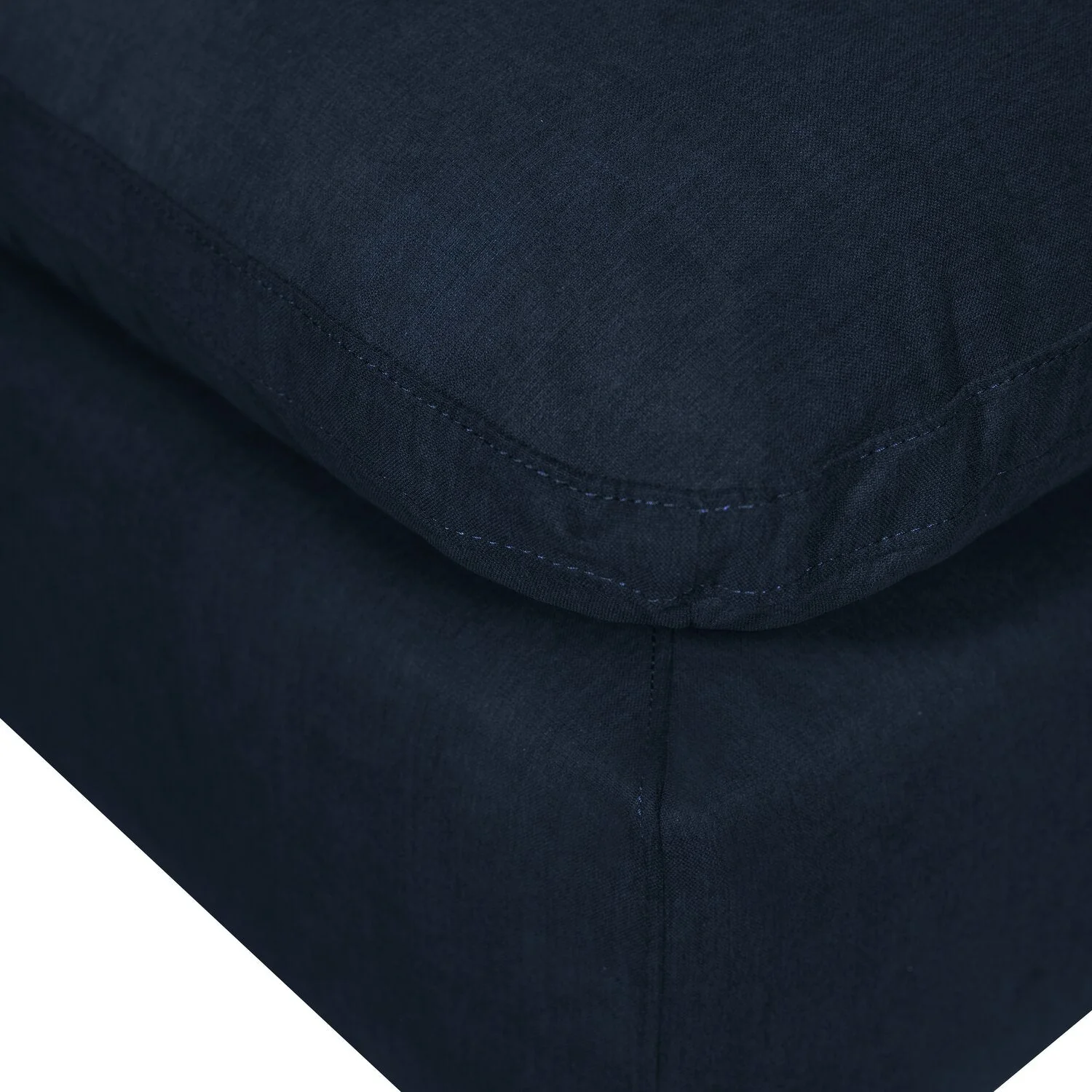 Dalyn 6-Piece Linen-Look Fabric Modular Sectional with 2 Ottomans - Navy - Image 8