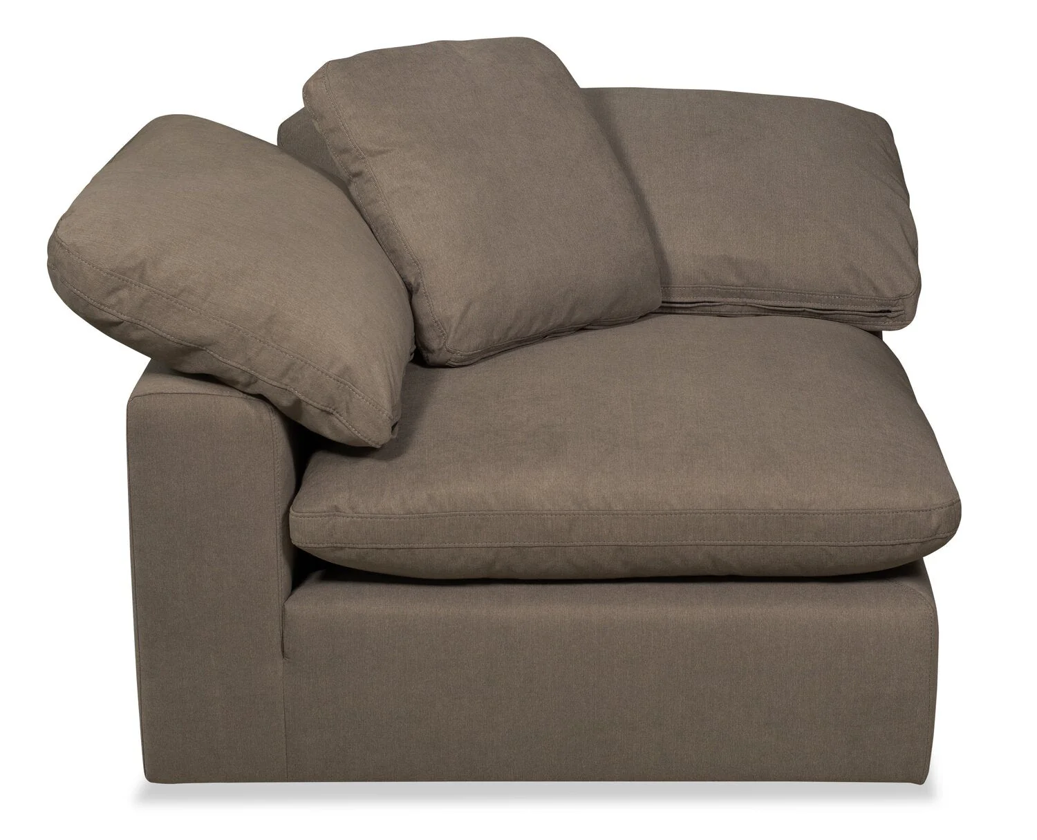 Dalyn Linen-Look Fabric Modular Armless Chair - Slate - Image 2