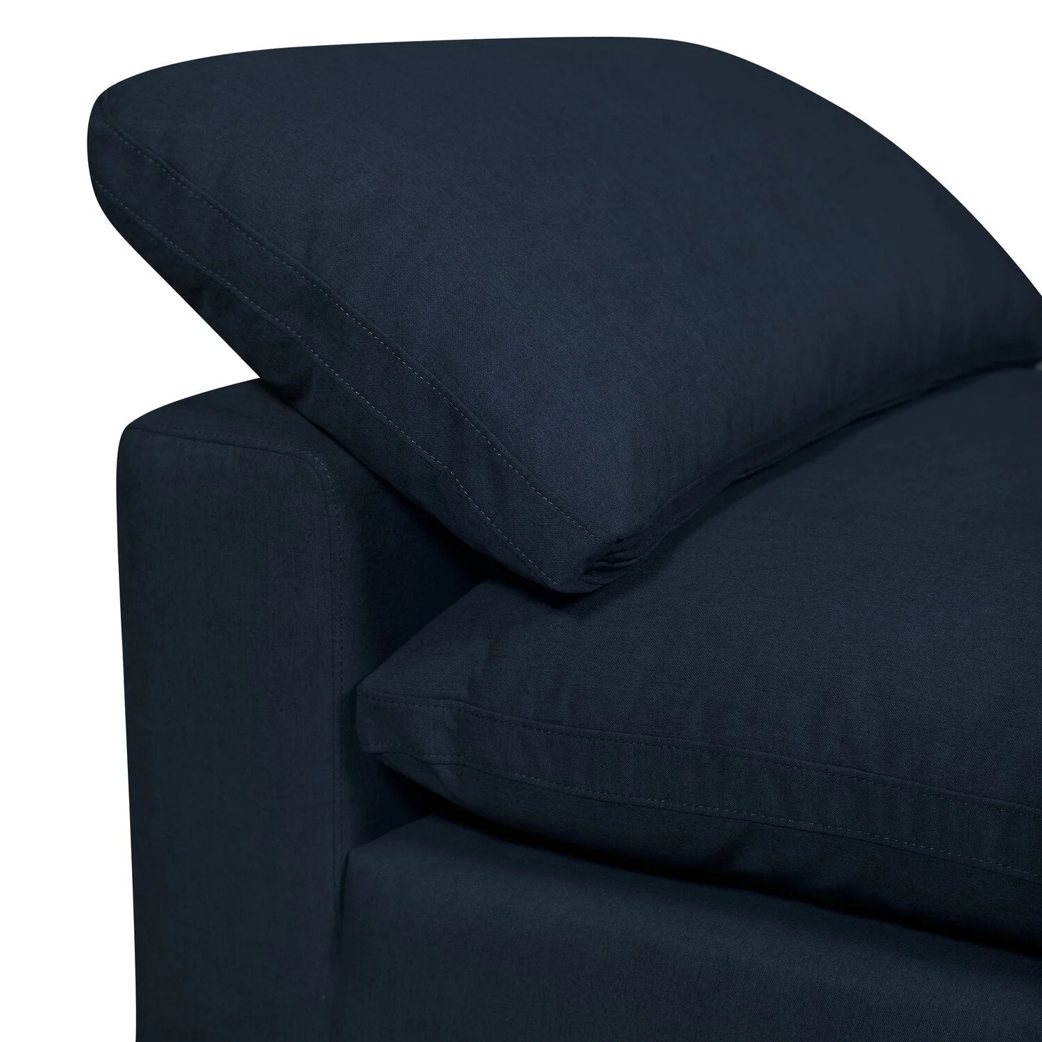 Dalyn Linen-Look Fabric Modular Corner Chair - Navy - Image 3