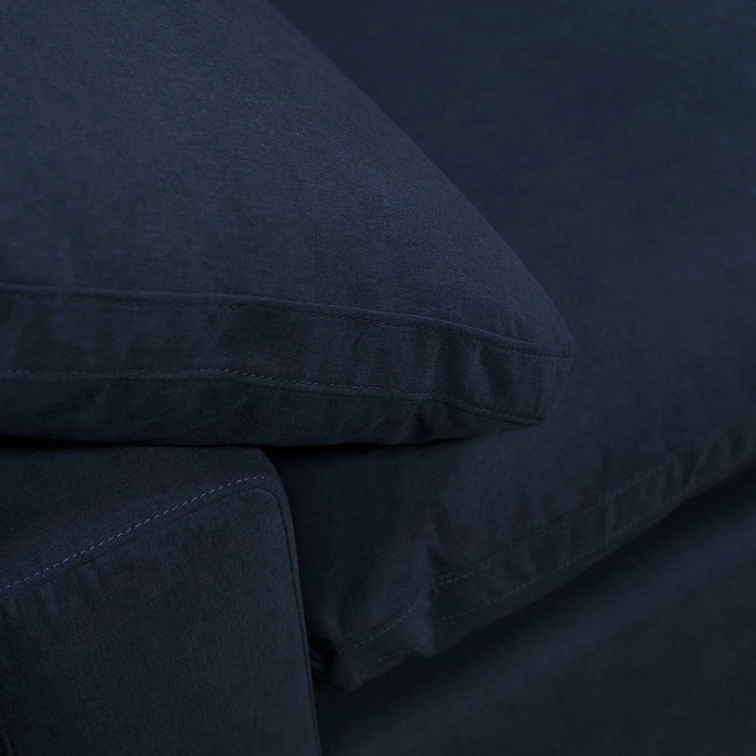 Dalyn Linen-Look Fabric Modular Corner Chair - Navy - Image 4