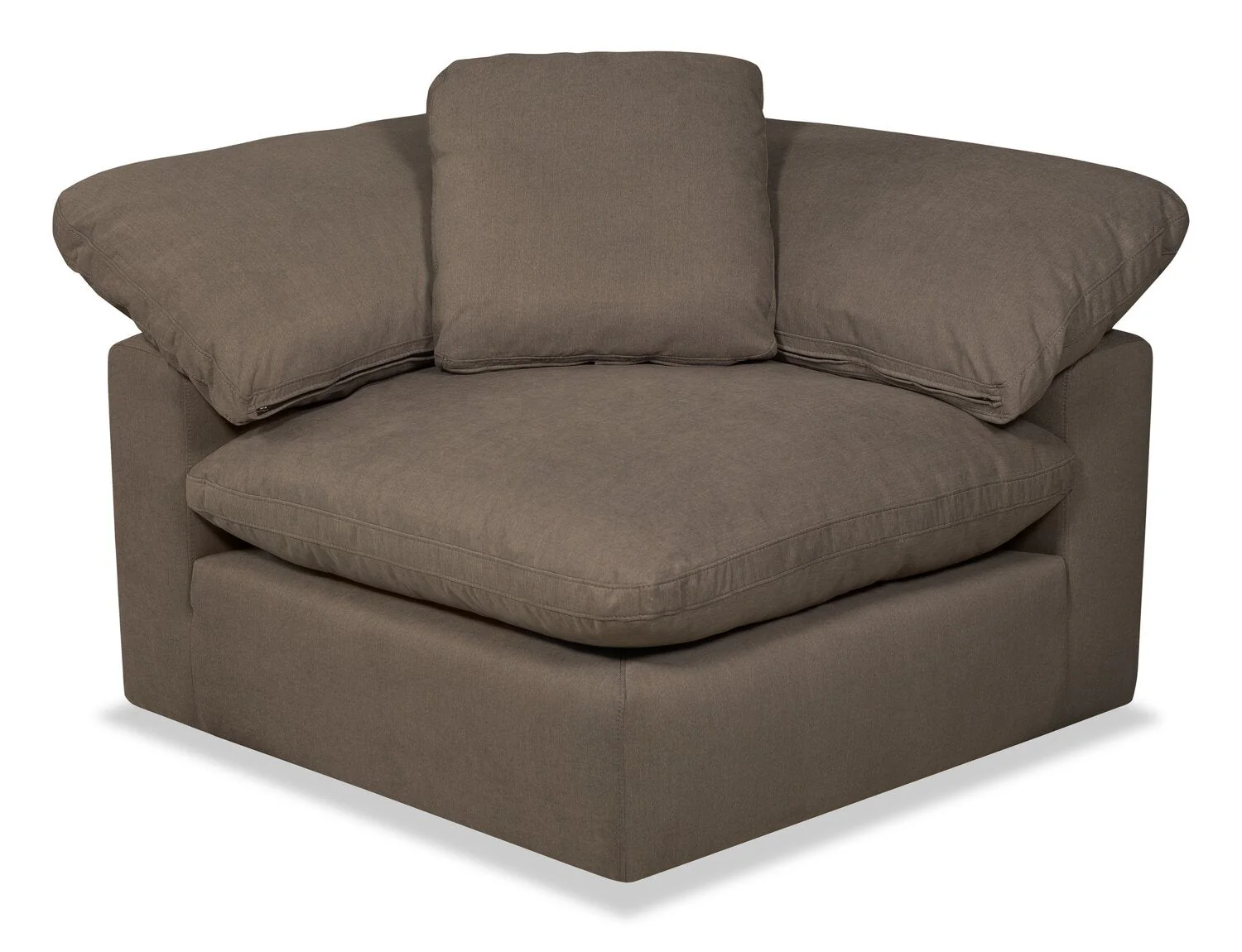 Dalyn Linen-Look Fabric Modular Loveseat - Slate - Image 2