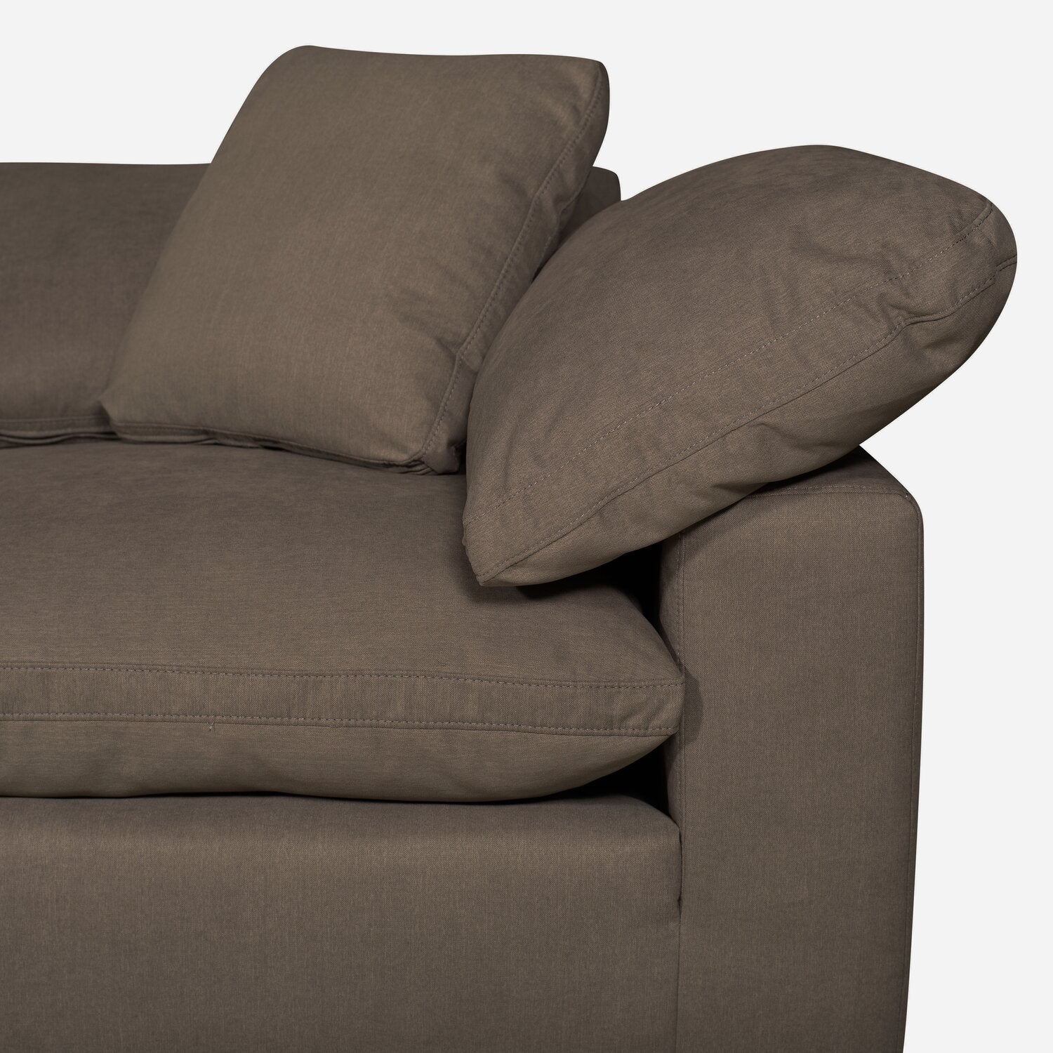 Dalyn Linen-Look Fabric Modular Loveseat - Slate - Image 6
