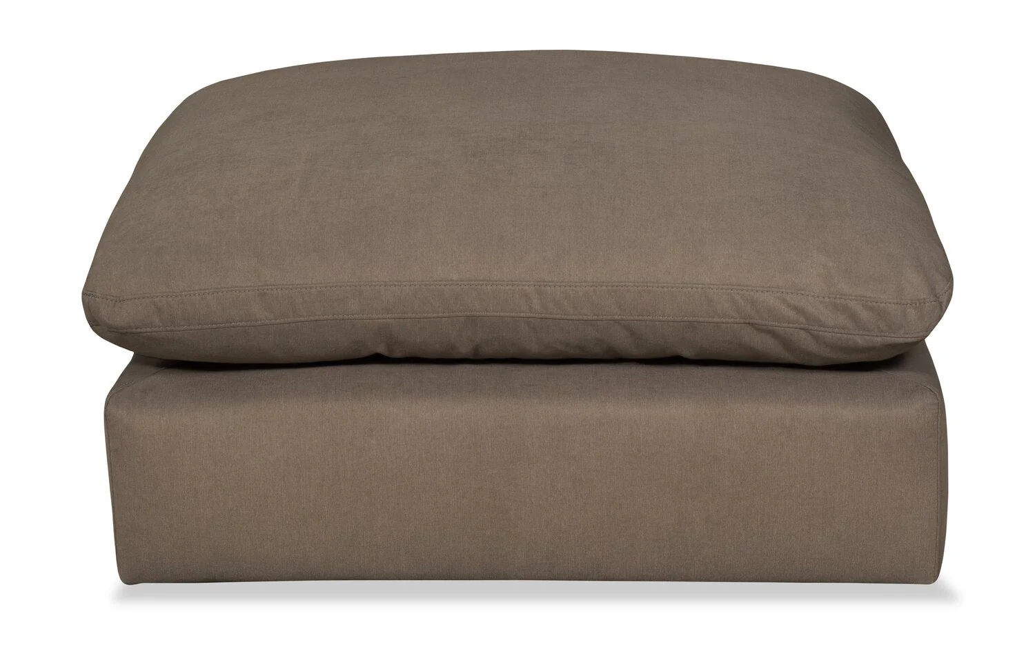 Dalyn Linen-Look Fabric Ottoman - Slate - Image 2